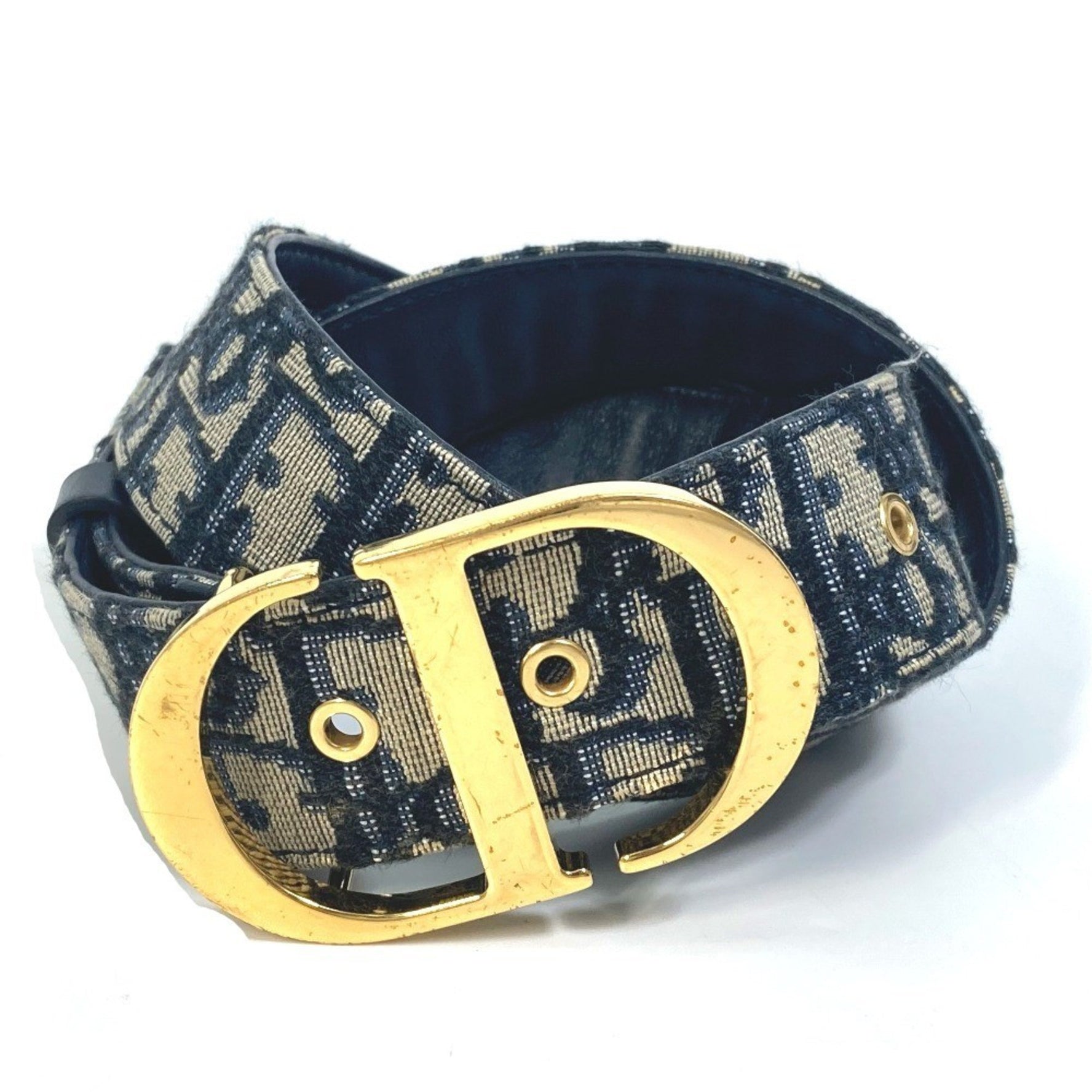 Christian Dior Dior Oblique SADDLE CD Buckle Belt Jacquard