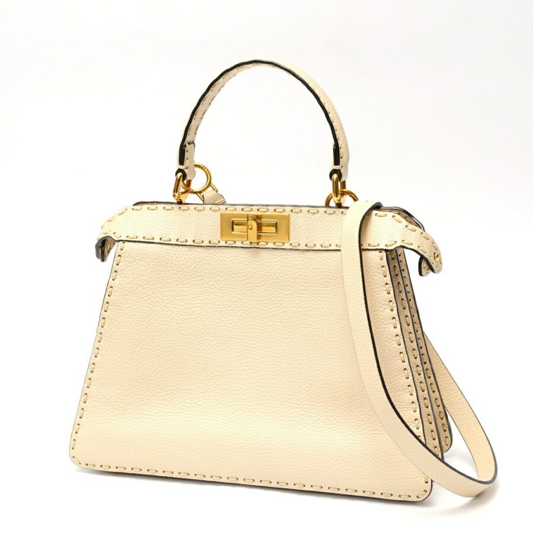 FENDI Peekaboo I See You Medium Bag Selleria Leather