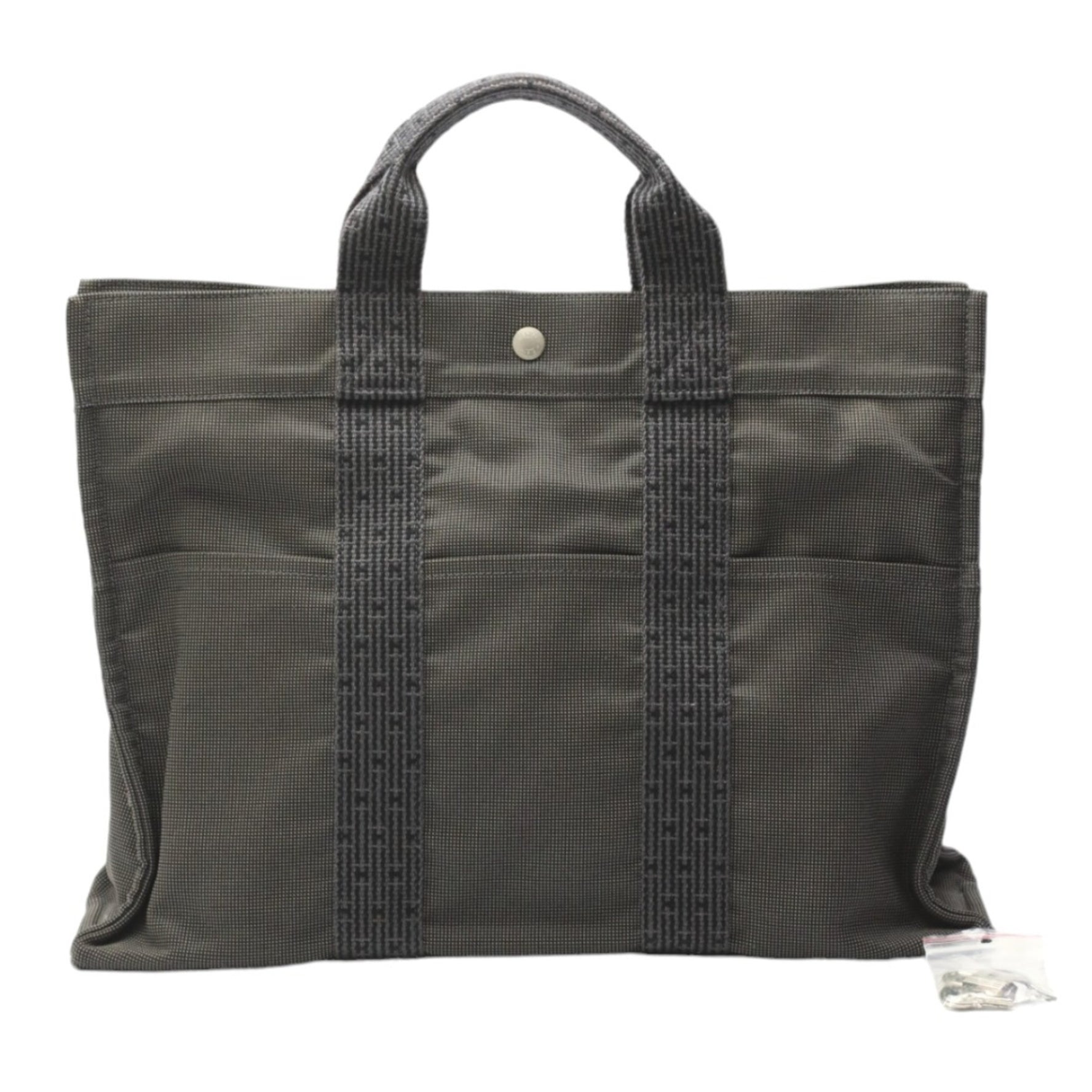 Hermes Bag Air Line Canvas Tote MM Grey