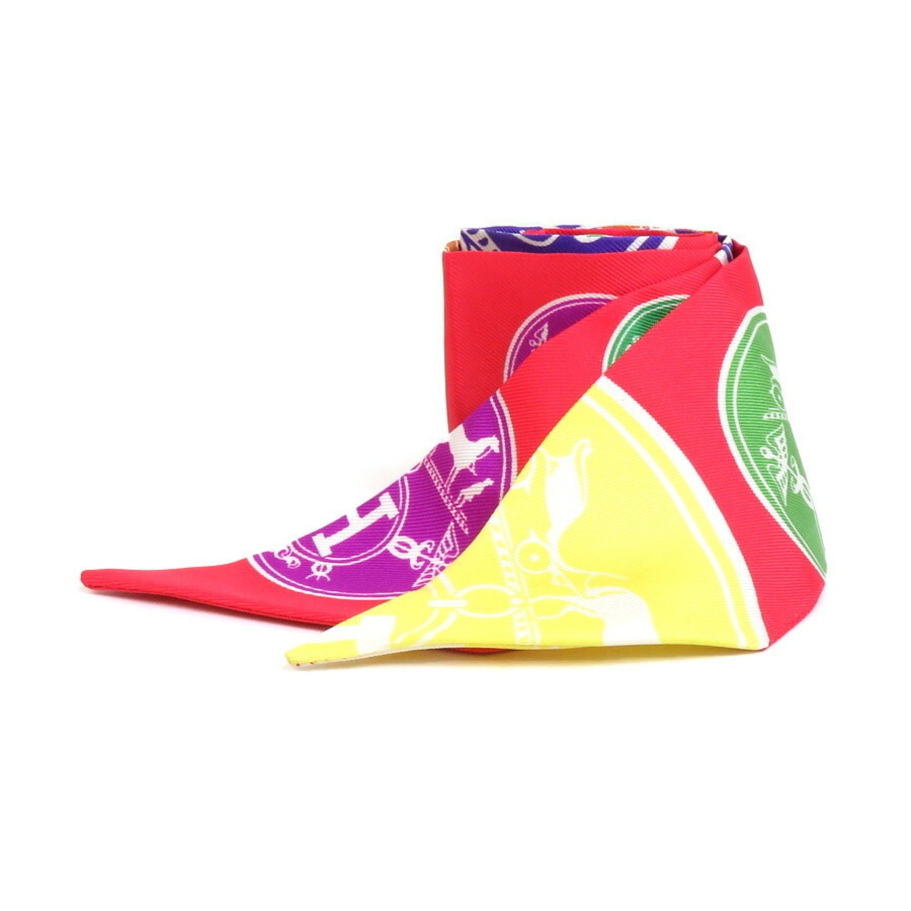 HERMES Scarf Muffler Twilly Silk Multicolor