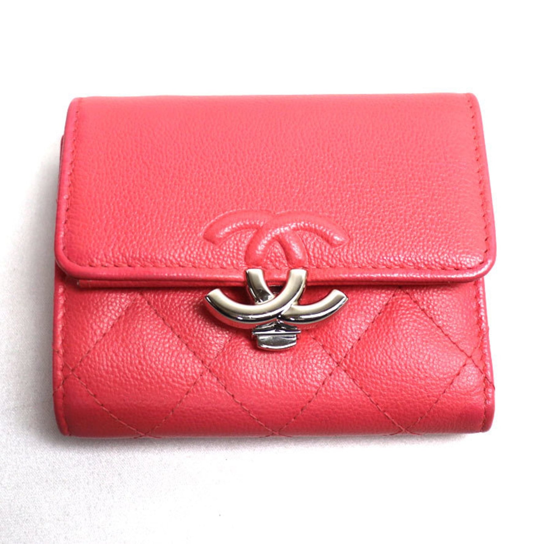 CHANEL Matelasse Small Flap Wallet Trifold Ladies