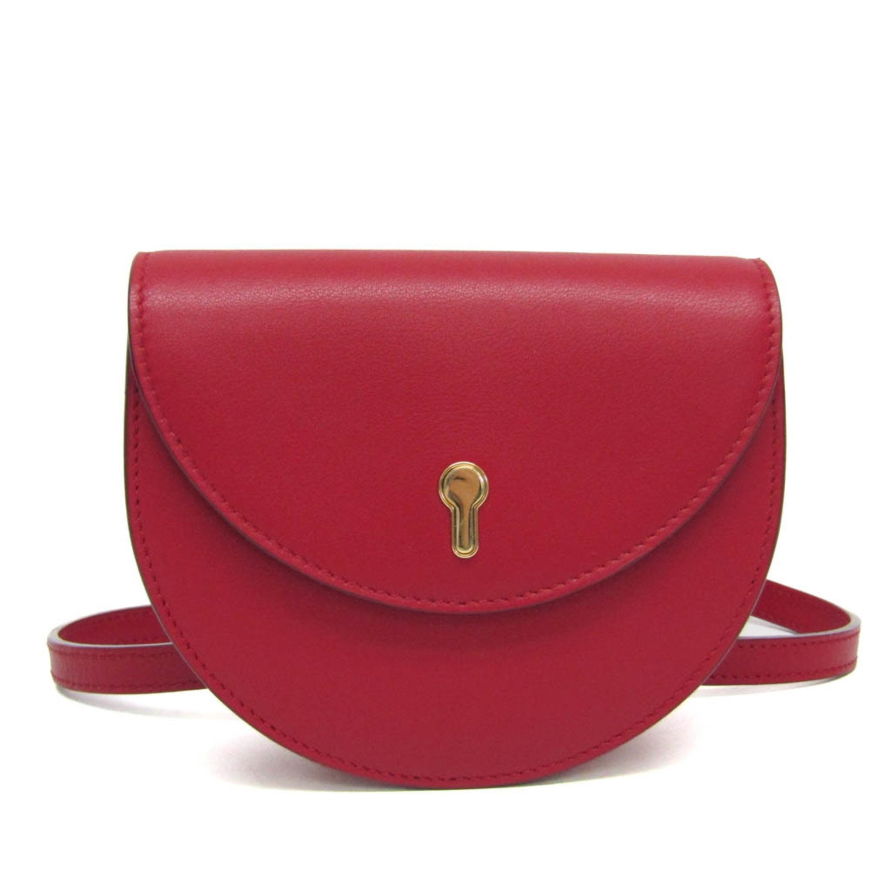 Bally Camy Leather Shoulder Bag Red Color