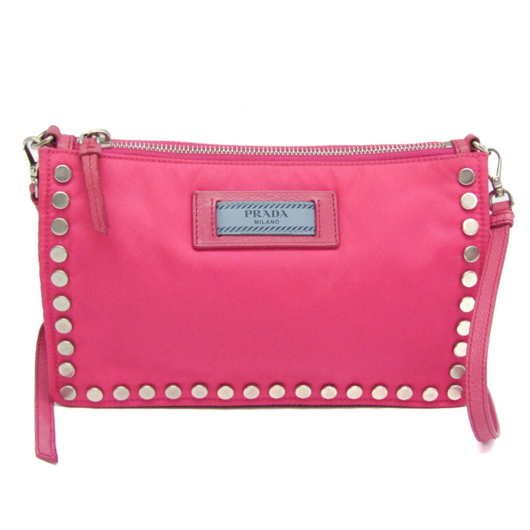 Prada Tessuto,Leather Pouch,Shoulder Bag Astrale,Fuxia