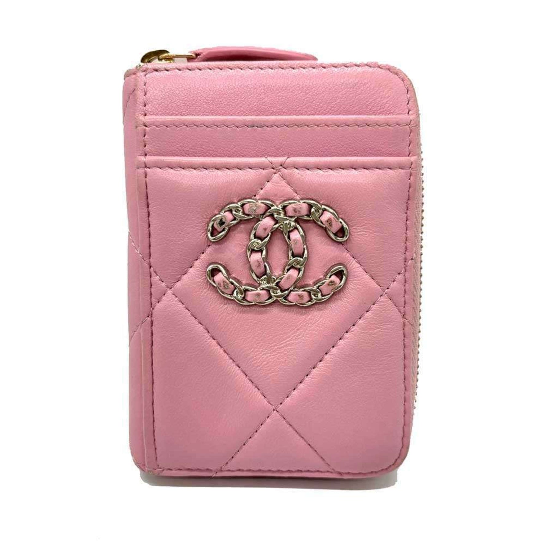 Chanel Matelasse Wallet/Coin Case Lambskin Wallet Leather