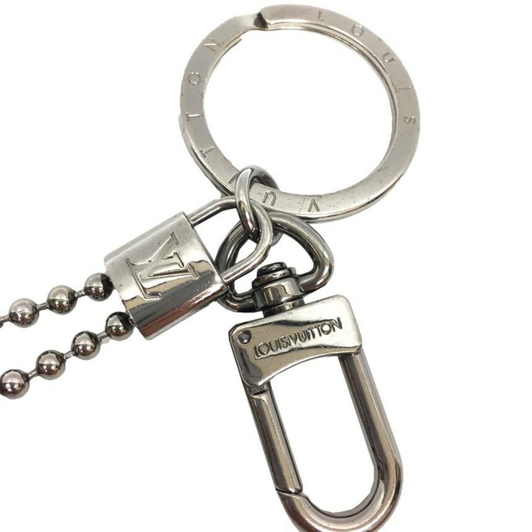 Louis Vuitton Monogram Eclipse Portocle Tab ID Keychain Keyring Bag Charm