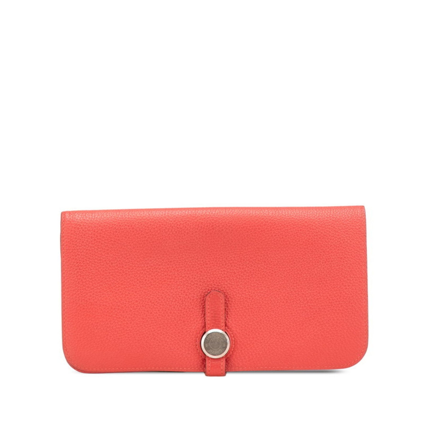 Hermes Hermès Dogon Long Wallet in Rose Candy Togo