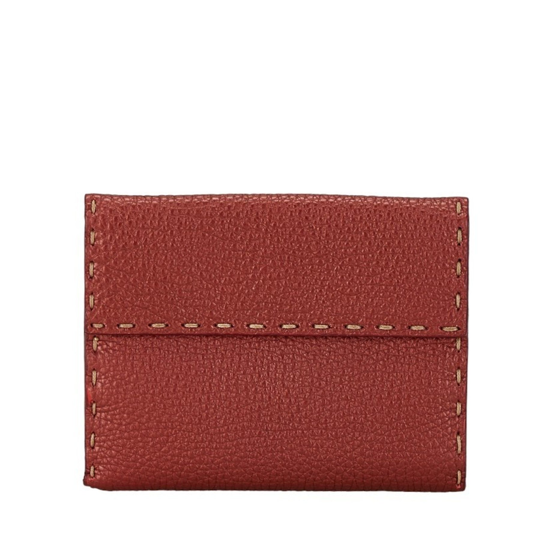 FENDI Selleria Long Wallet Bi-fold Leather