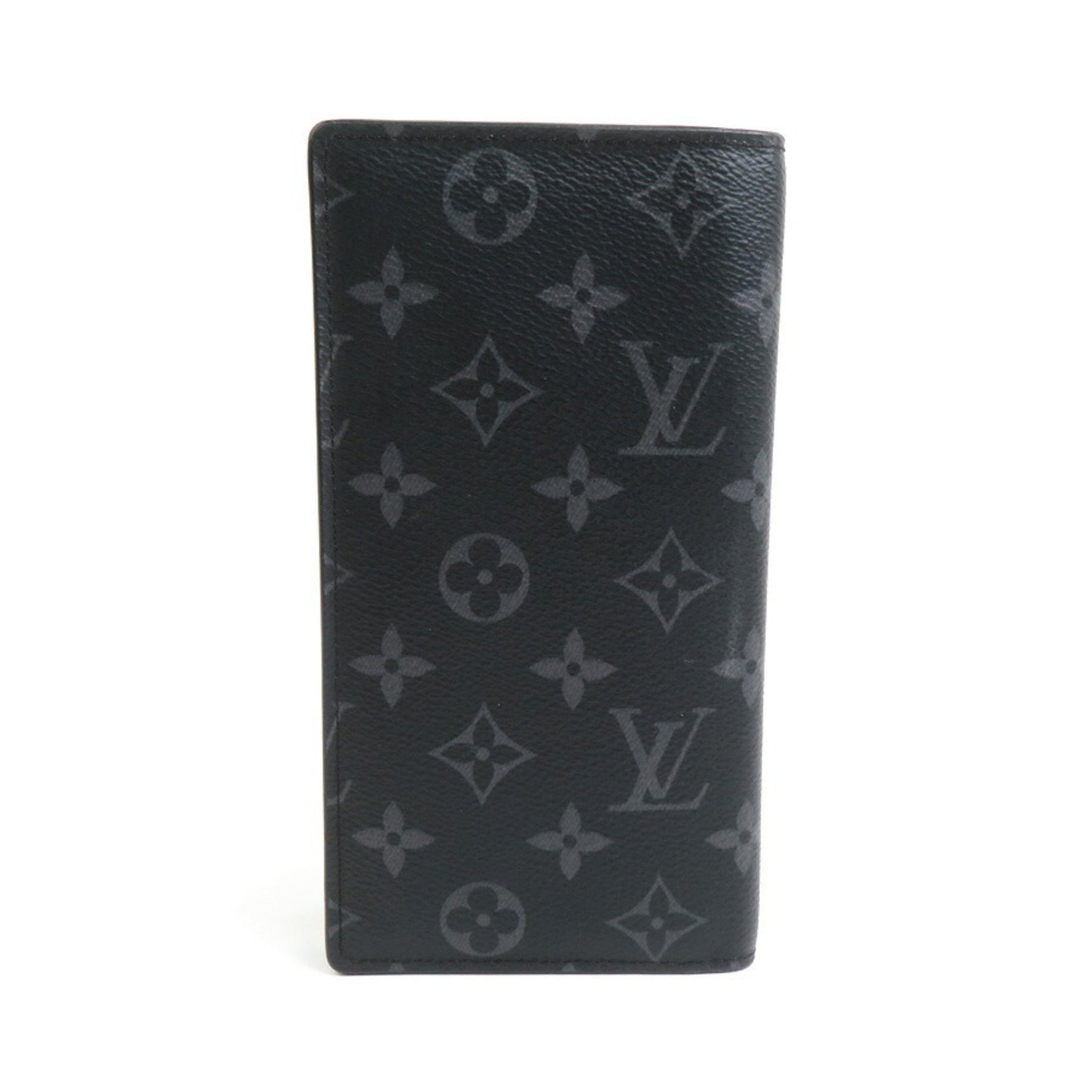 Louis Vuitton Bi-fold long wallet Monogram Eclipse Portefeuille Brazza