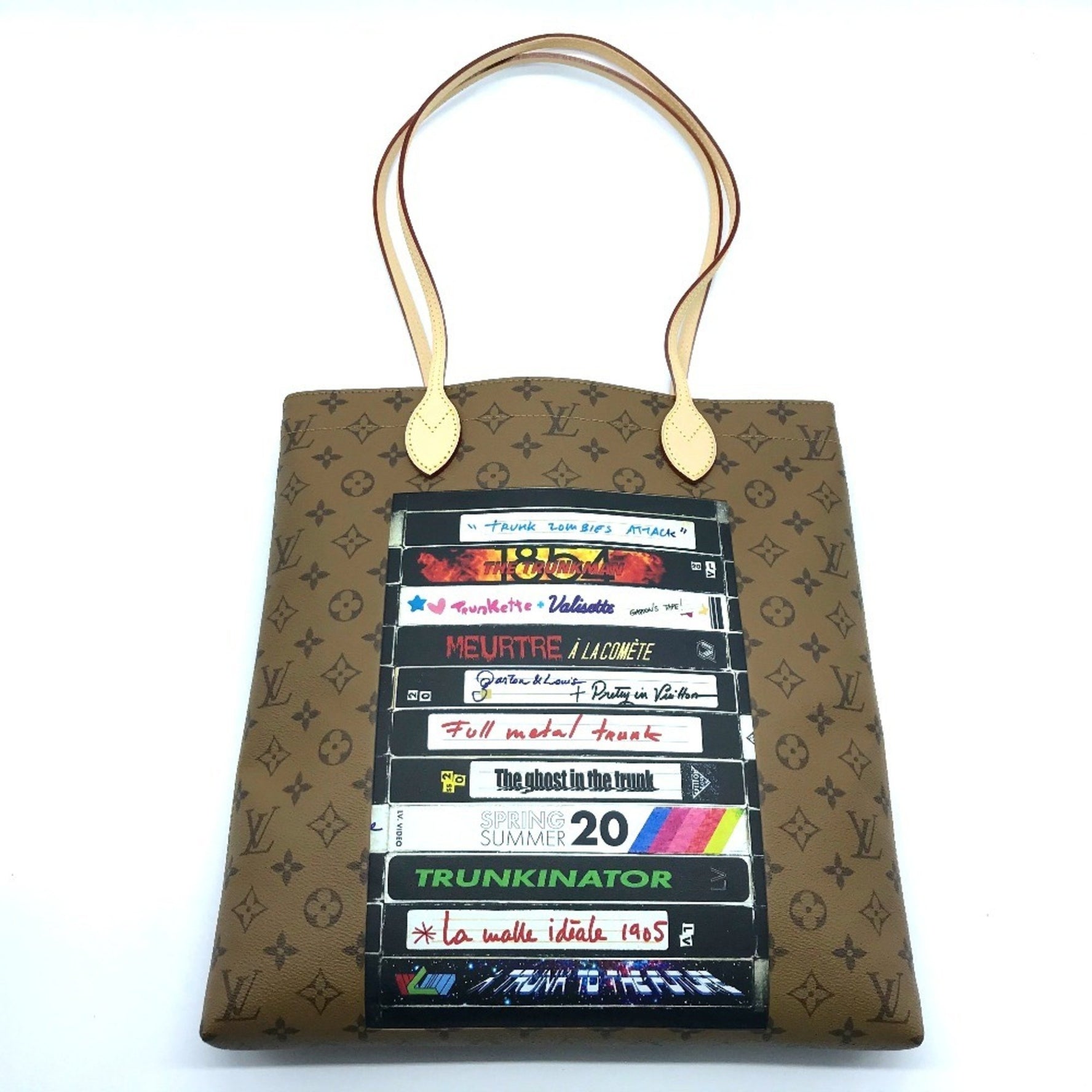 Louis Vuitton Monogram Reverse Video Print Carry It Shoulder Bag Tote Canvas