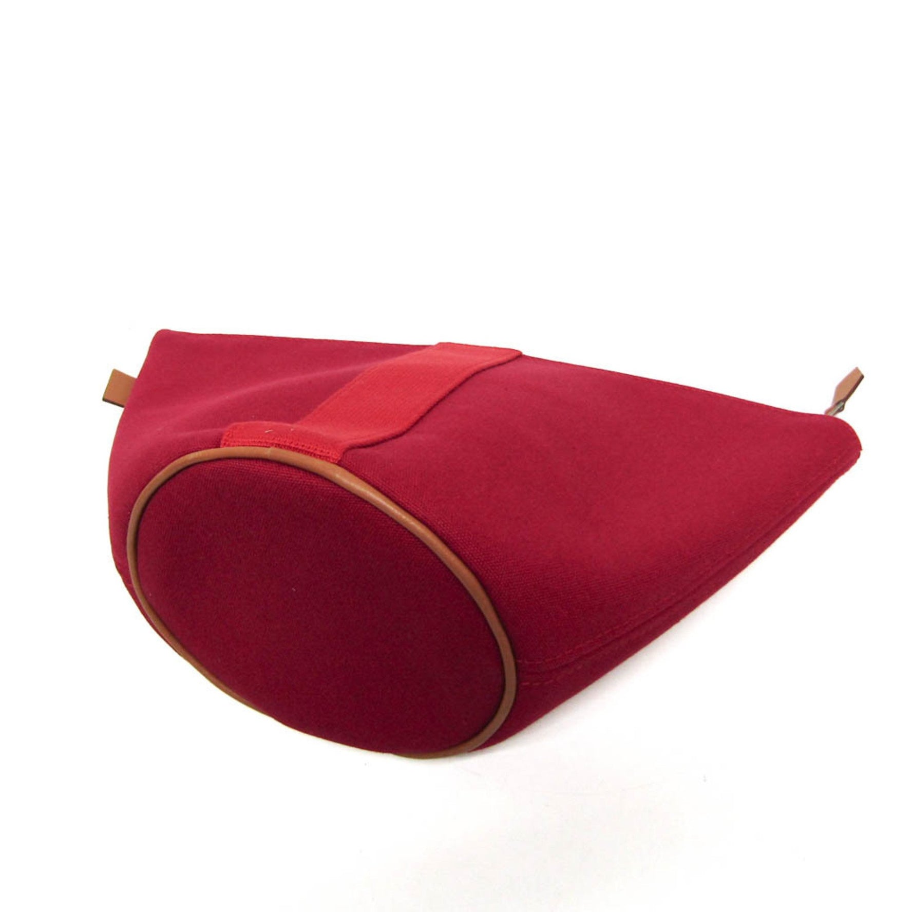 Hermes Palmyre Cotton Pouch Prune,Rouge Vif