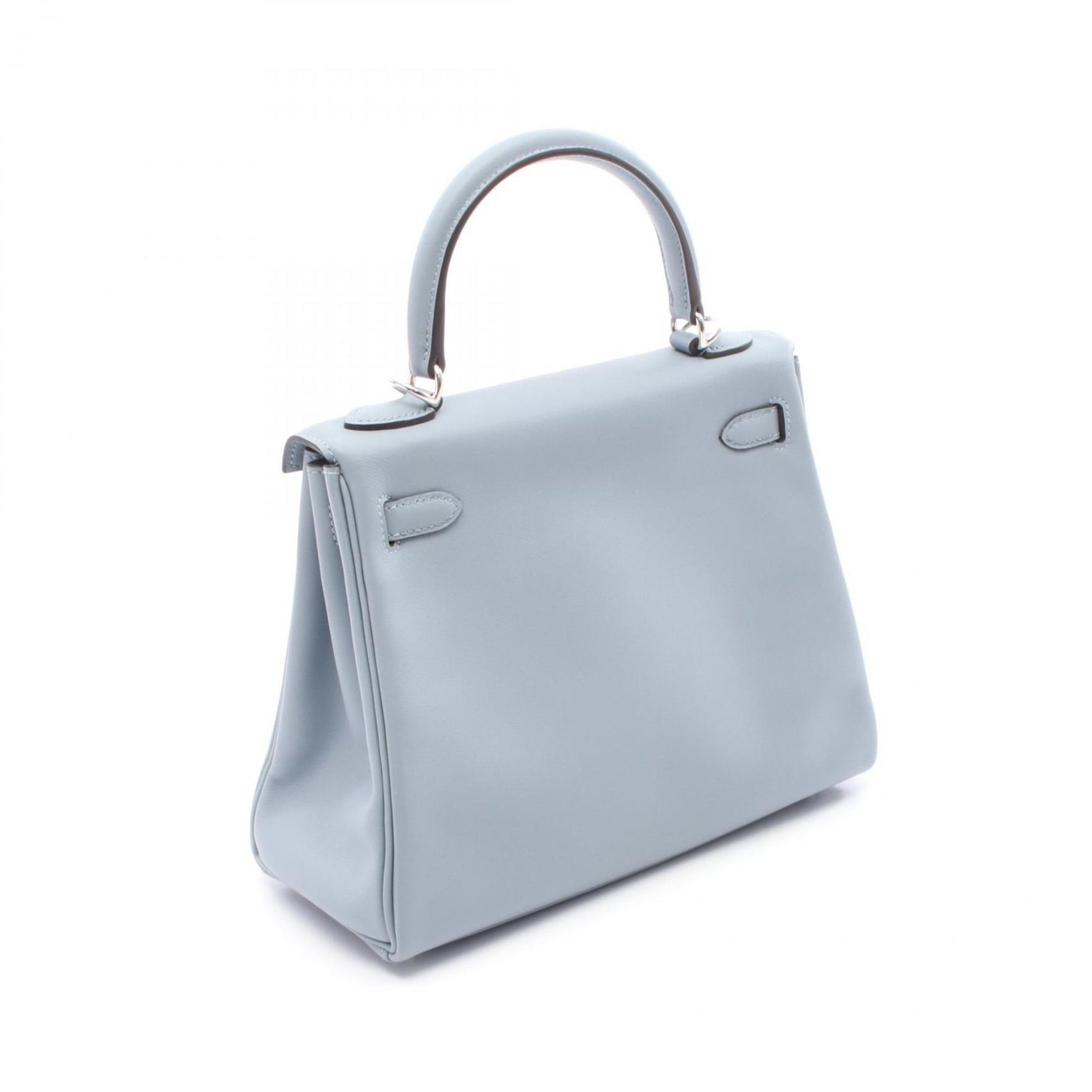 Hermes Hermès Kelly 25 handbag in calfskin leather (cowhide) with Swift leather, blue for women