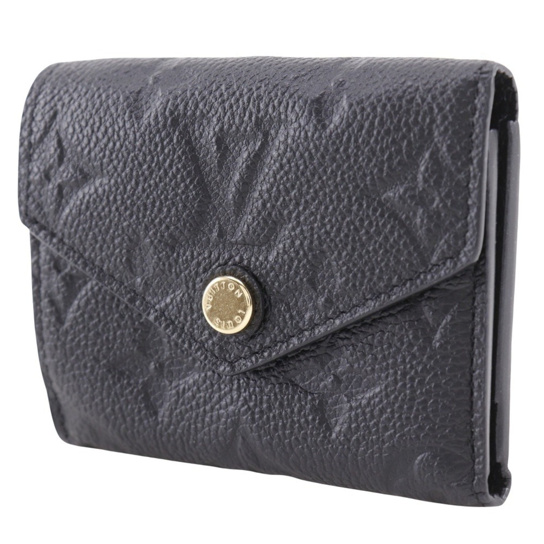 Louis Vuitton Monogram Empreinte Tri-fold Wallet, Portefeuille Zoe Noir Snap Button