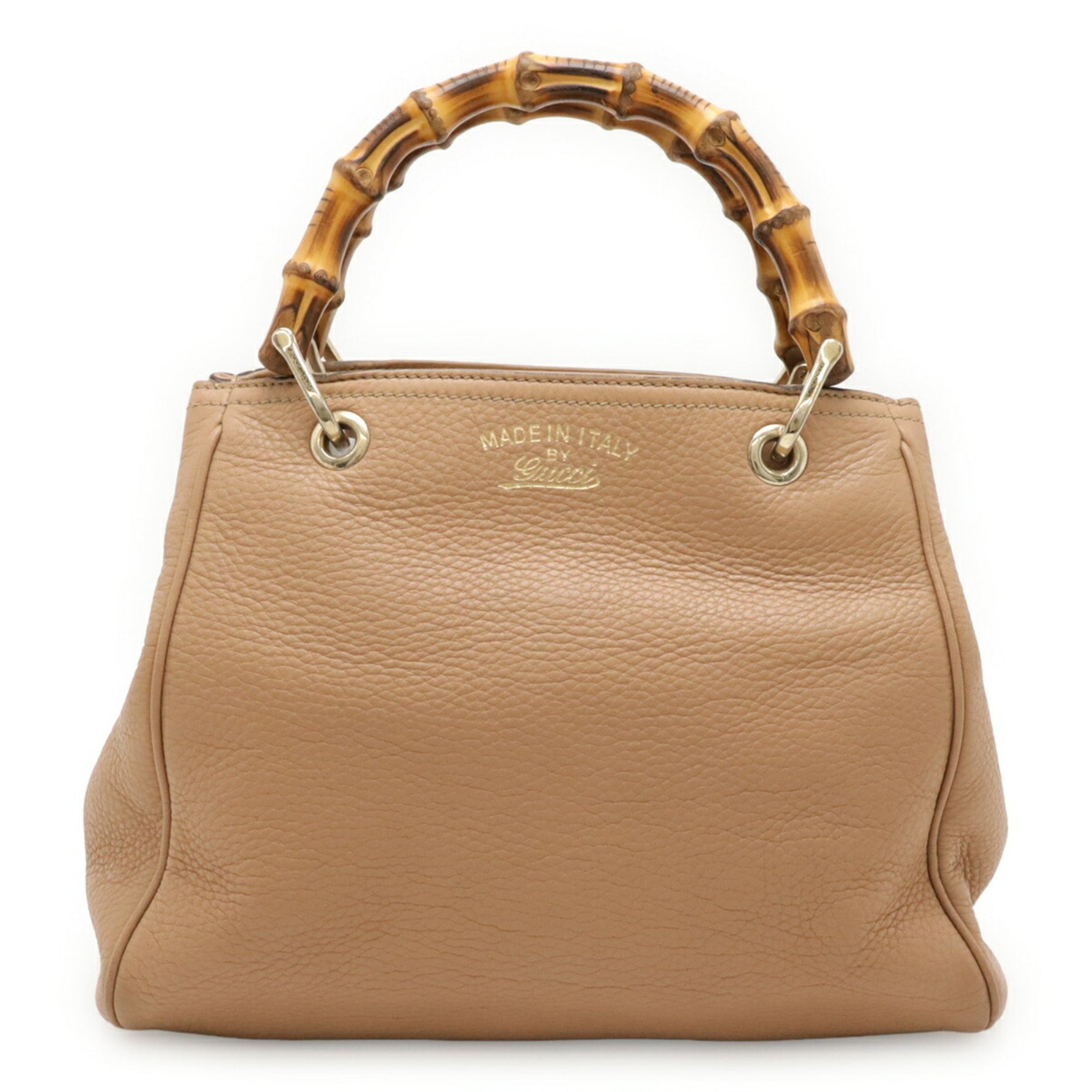 GUCCI Bamboo Small Shopper Handbag in Leather, Anniversary Japan Limited Edition Shoulder Bag