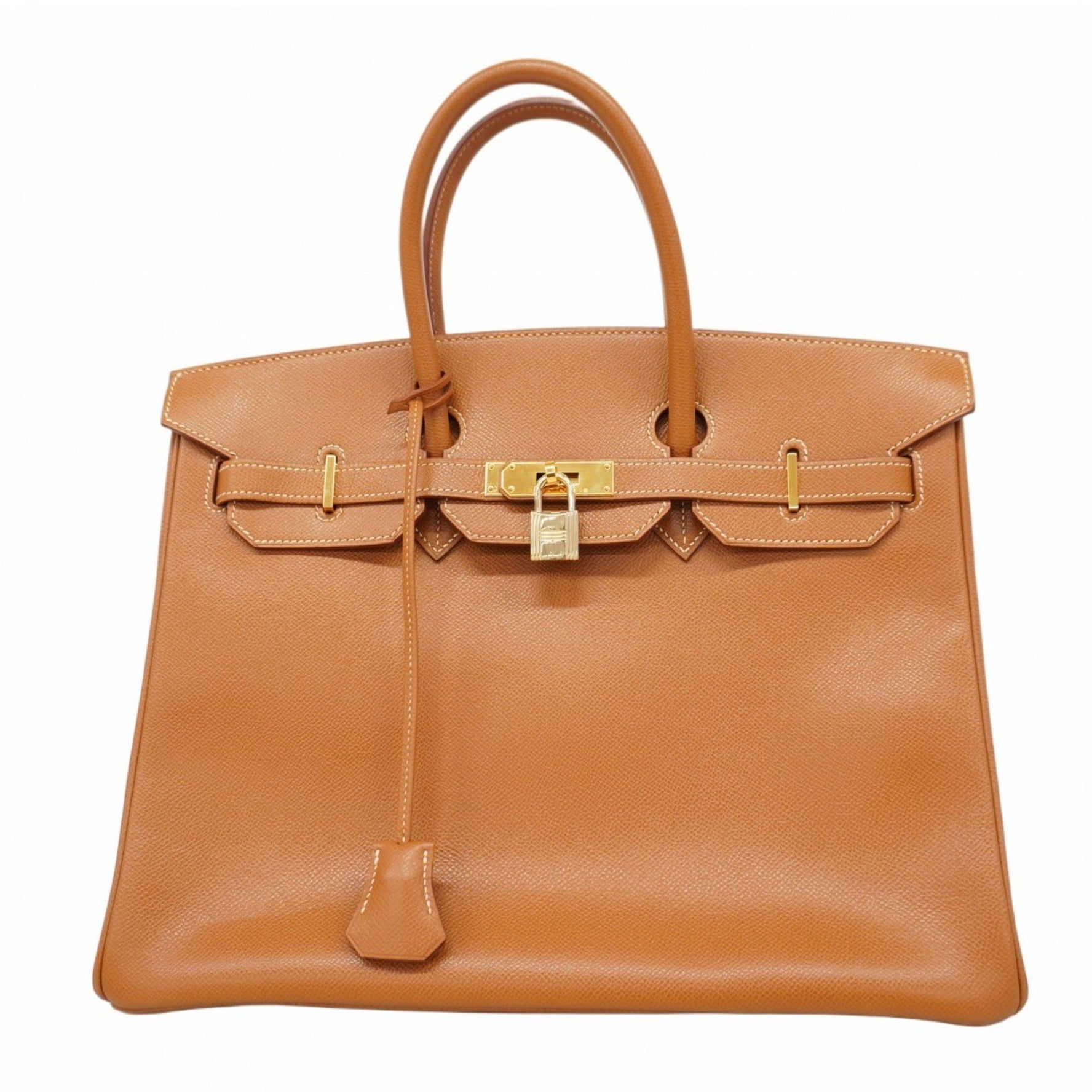 Hermes Hermès Birkin 35 Couchvel Gold Handbag with E Stamp for Women