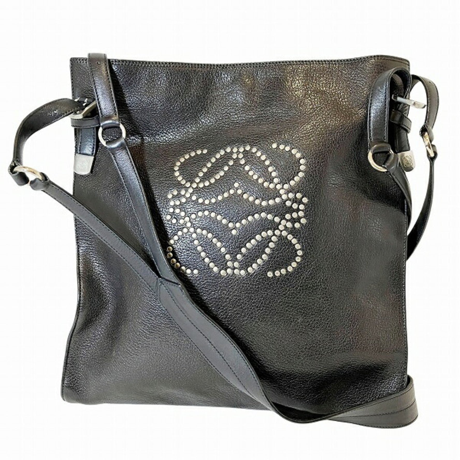 LOEWE Anagram Studded Shoulder Bag