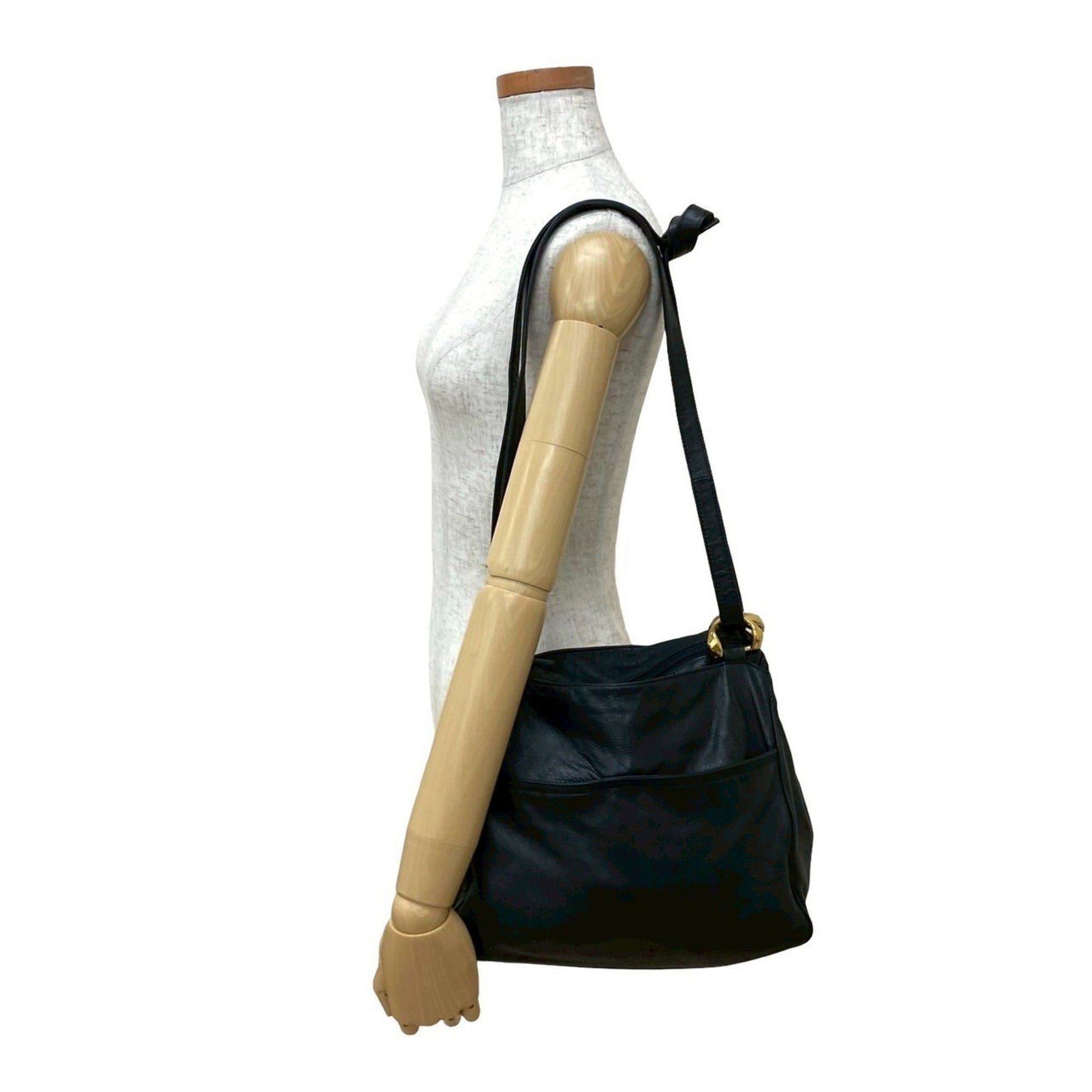 LOEWE Anagram Logo Nappa Leather Semi-Shoulder Bag/Tote Bag in