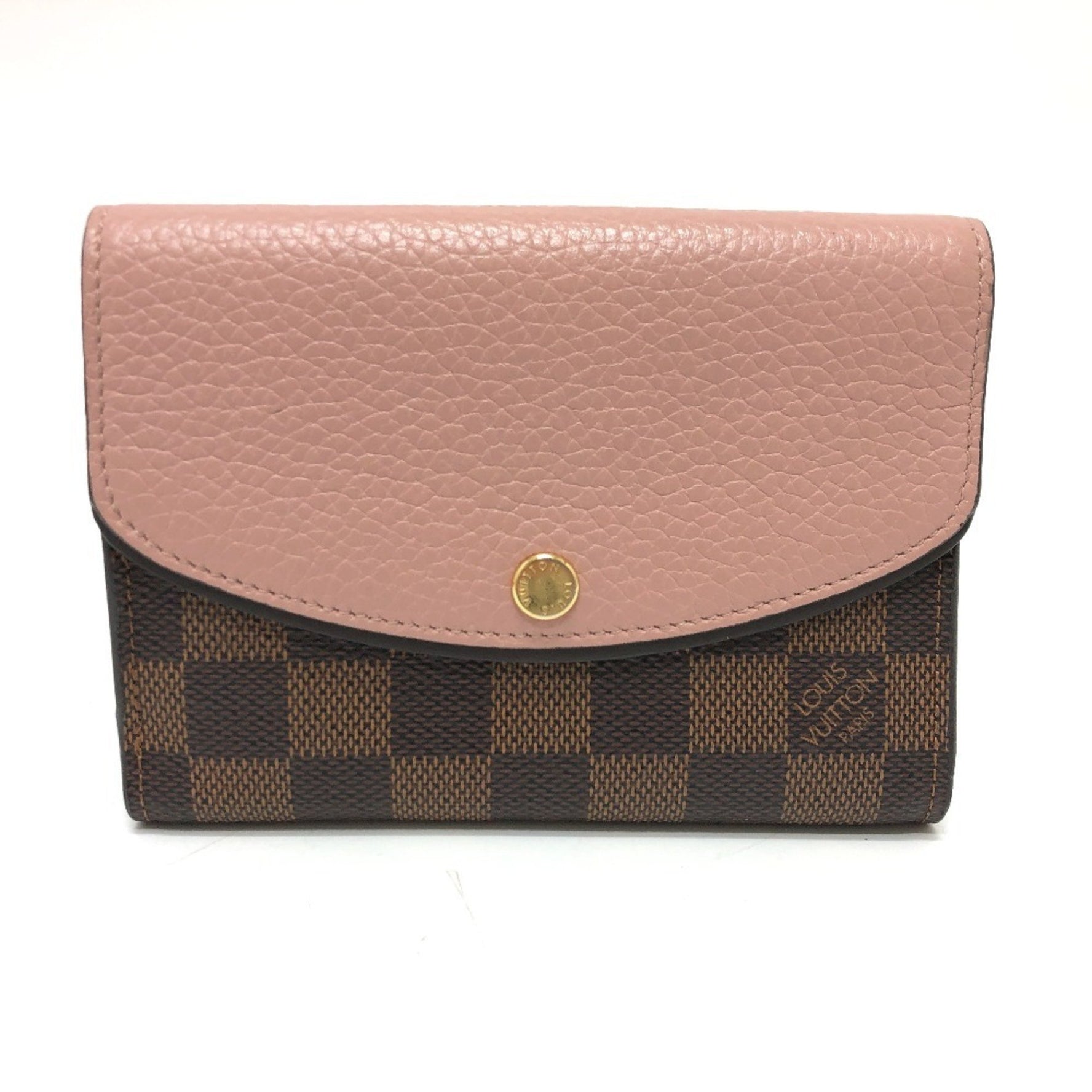 Louis Vuitton Portefeuille Normandy Bi-fold Wallet Damier Canvas Rose Ballerine