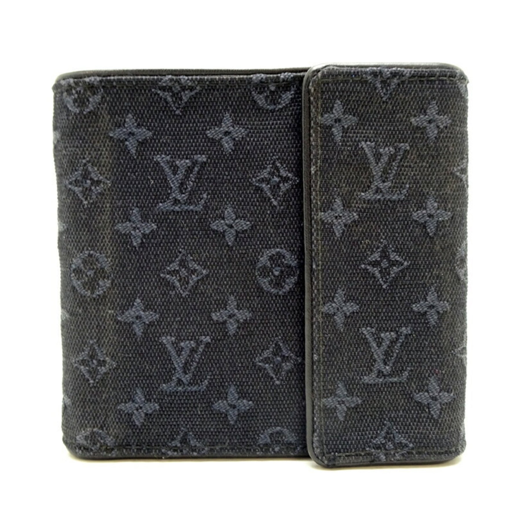 Louis Vuitton Porte-Bie Carte Credit Monet Tri-fold Wallet Monogram Mini, Navy