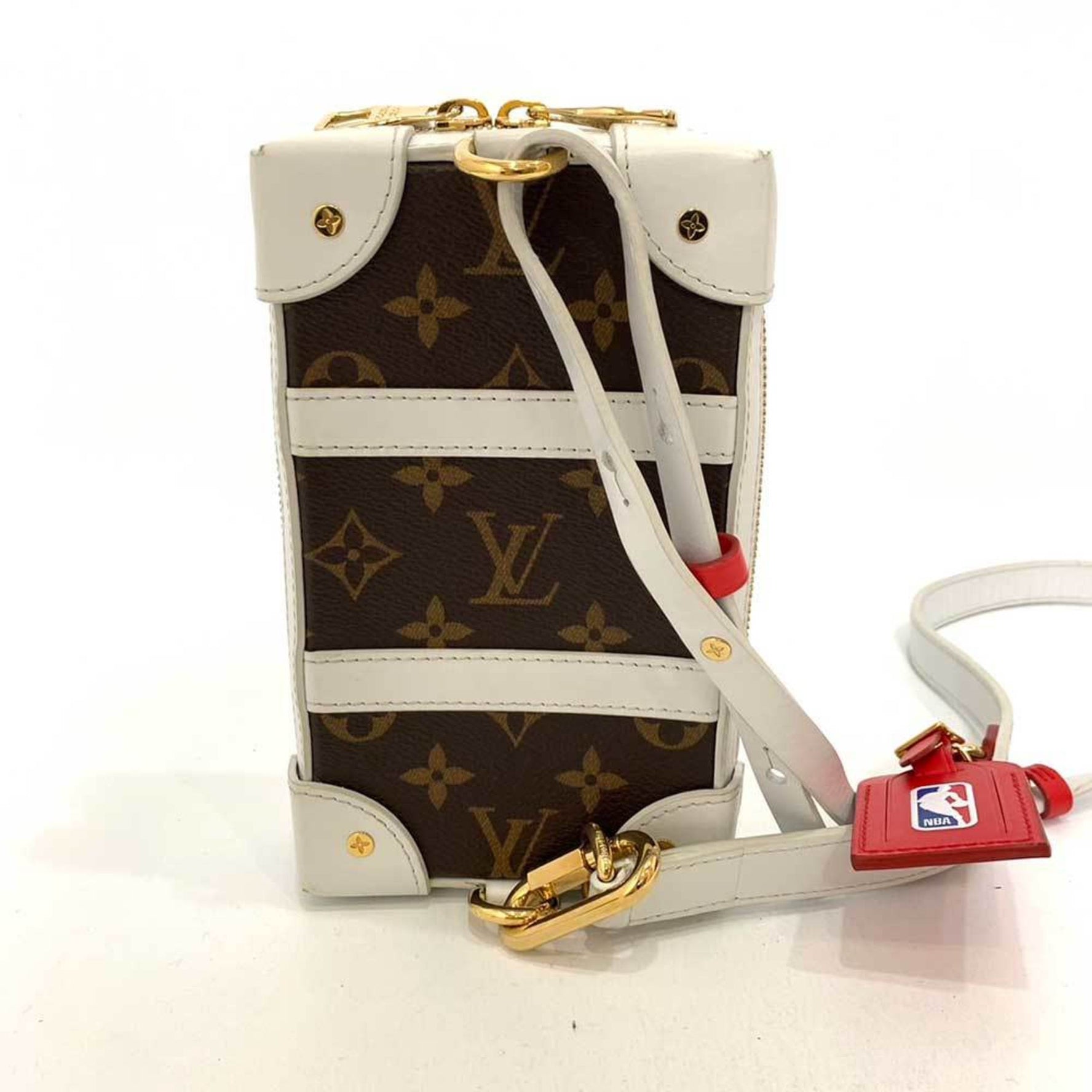 Louis Vuitton Bag Soft Trunk Phone Box Brown x White Shoulder Case NBA Collaboration Men's Monogram LOUISVUITTON