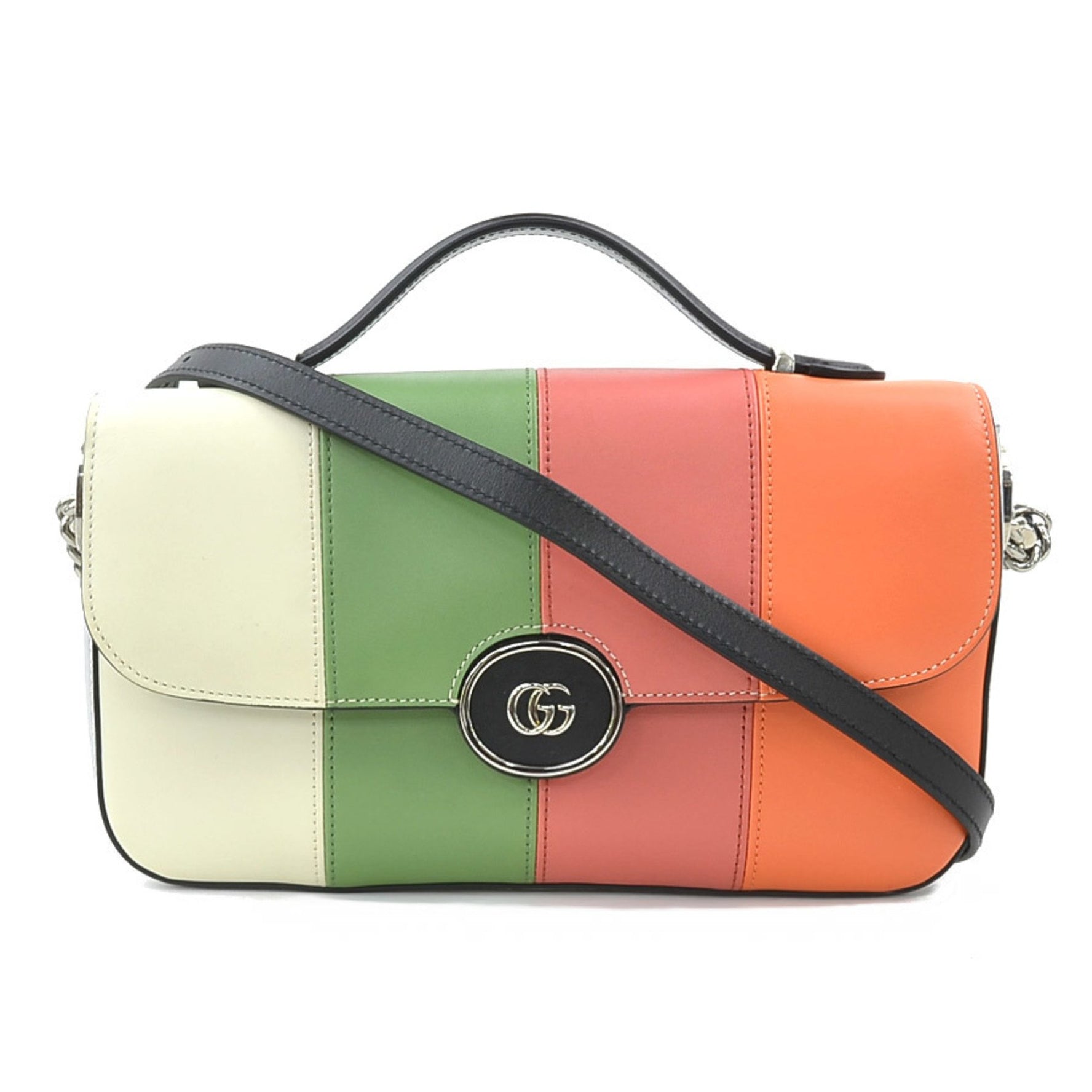 GUCCI Shoulder Bag Leather Multicolor