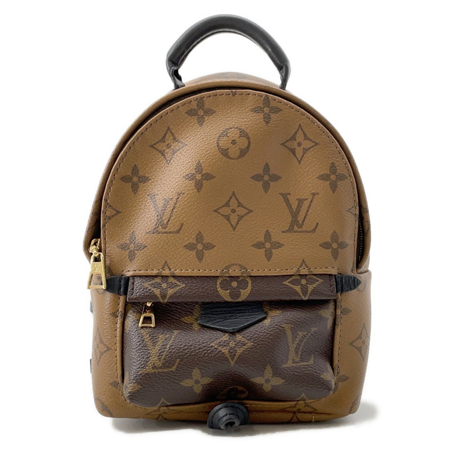 Louis Vuitton Monogram Reverse Palm Springs Backpack Mini Black