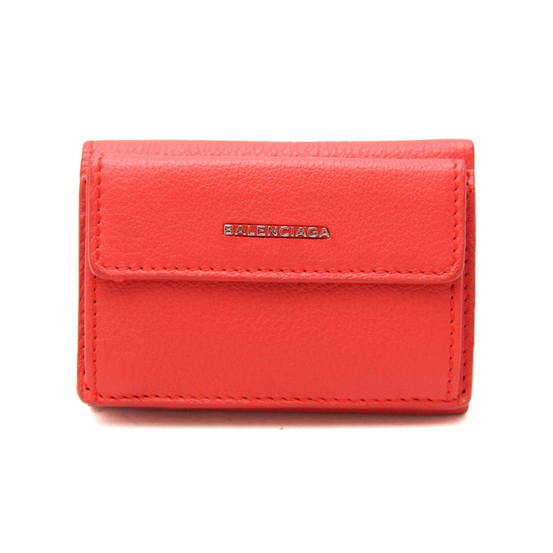 Balenciaga Essential Mini Wallet Leather Wallet (tri-fold)