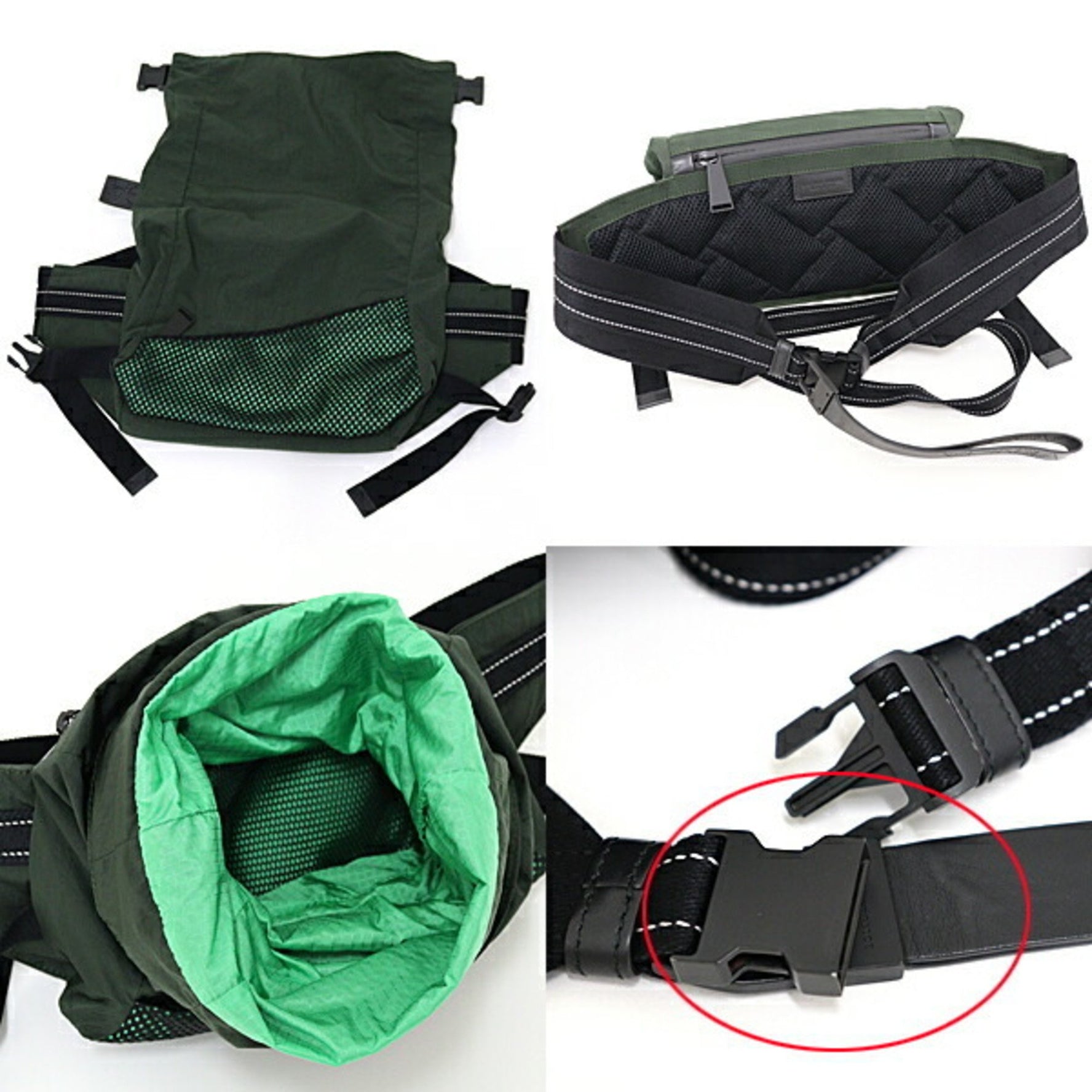 BOTTEGA VENETA Belt Bag, Waist Body Nylon, Khaki Green