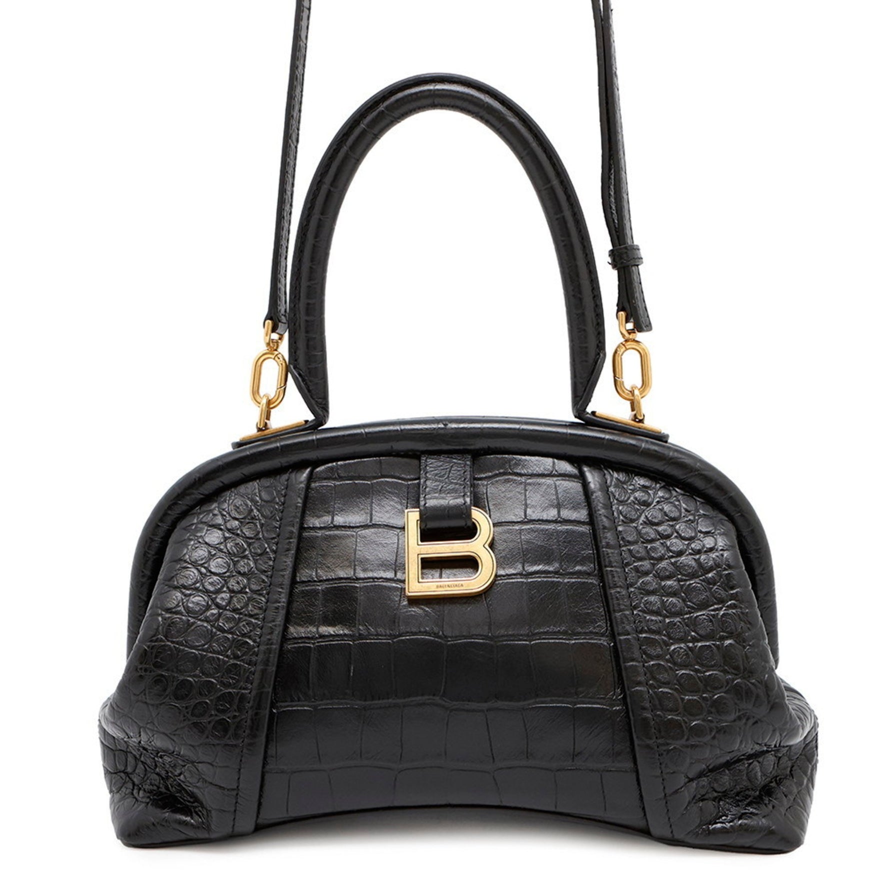 Balenciaga Handbag Frame Bag Embossed Leather Shoulder