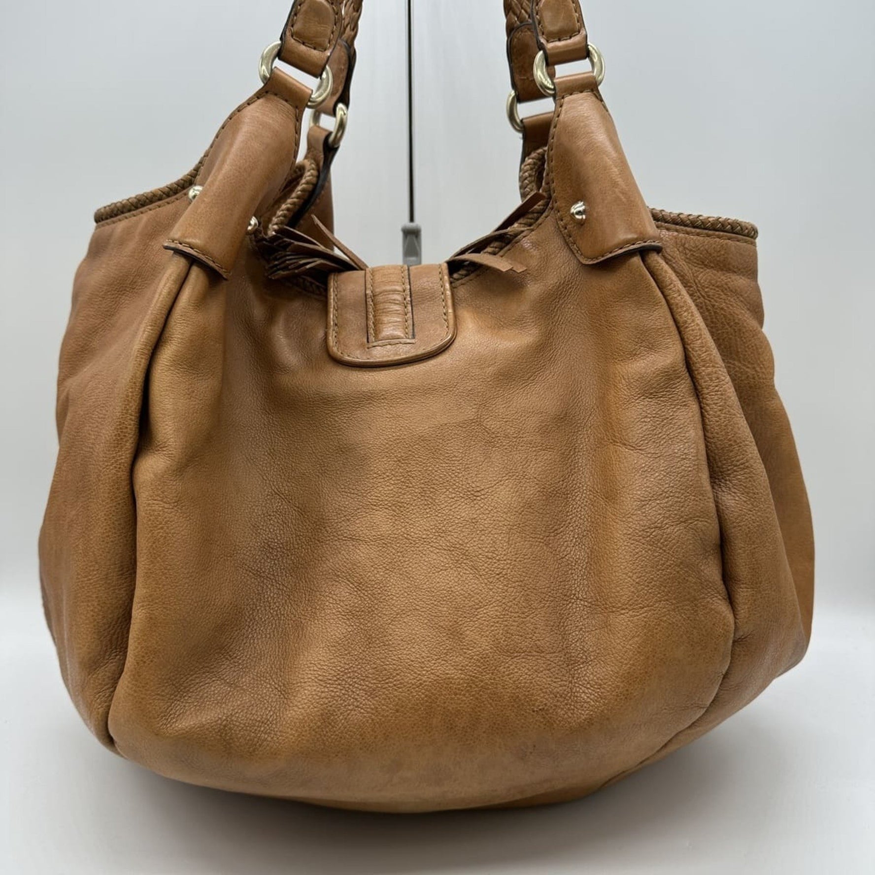 GUCCI Shoulder Bag Tote Tassel Leather