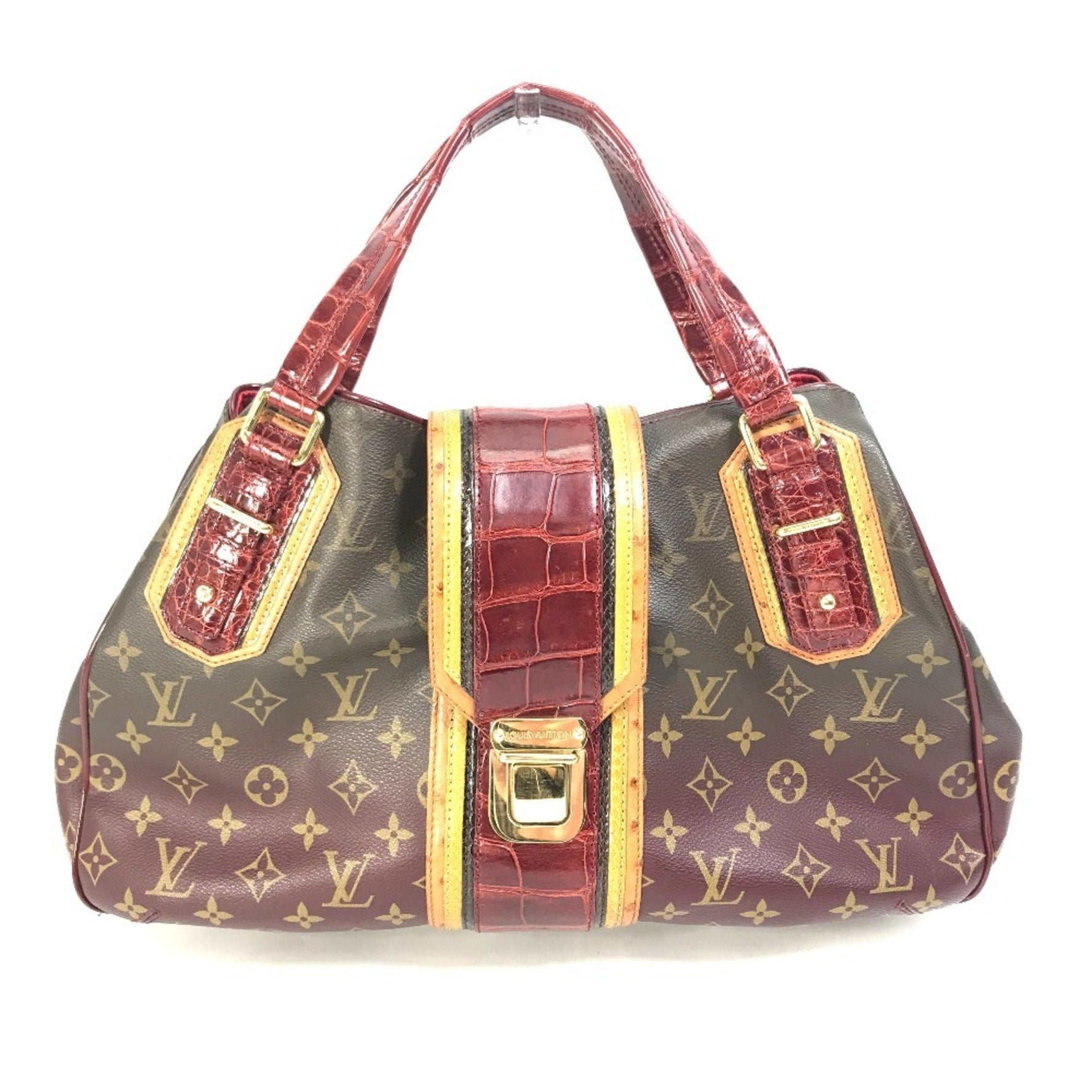 Louis Vuitton Monogram Mirage Greet Clasp Boston/Shoulder Bag, Canvas, Red