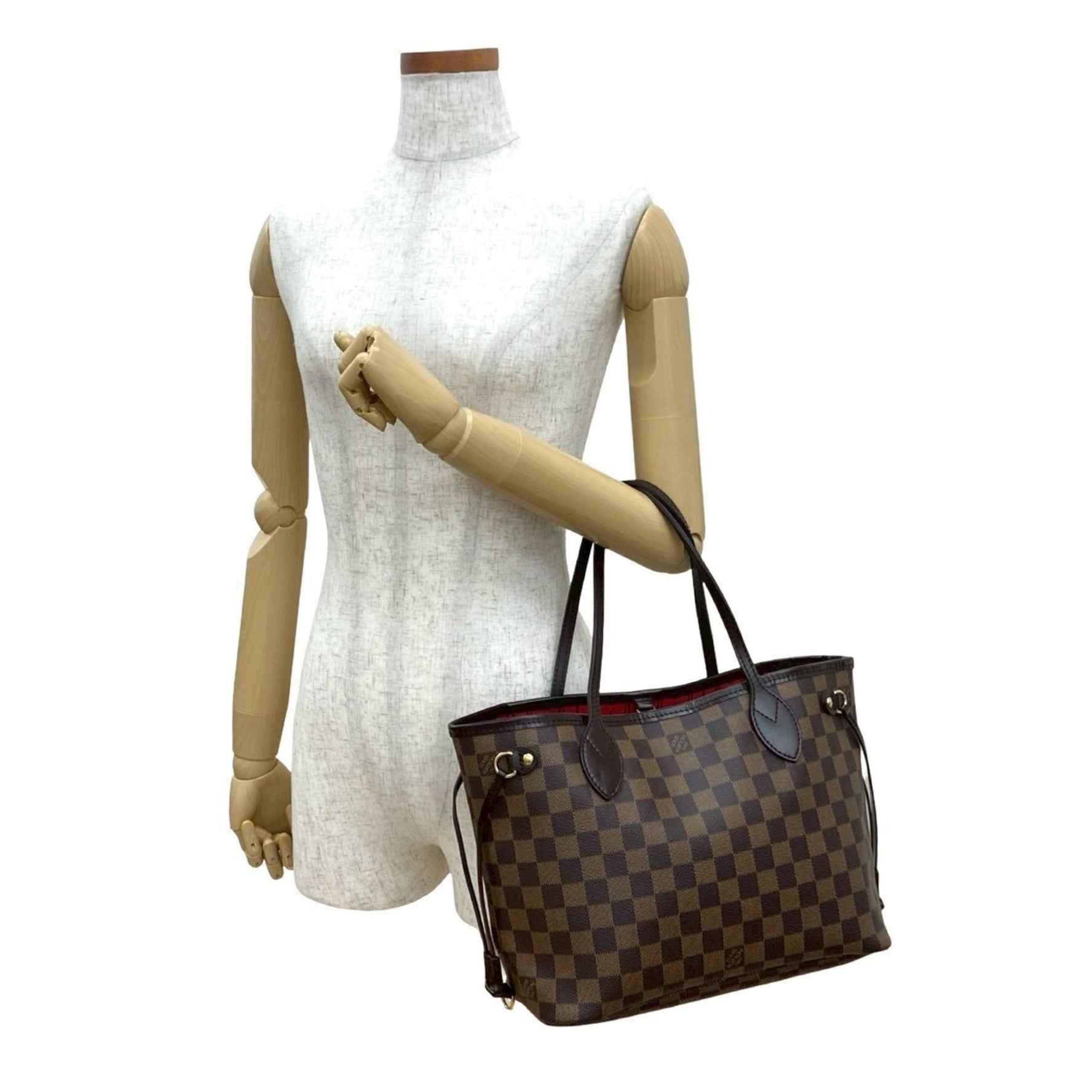 Nearly unused Louis Vuitton Neverfull PM Damier Leather Handbag/Mini Tote Bag