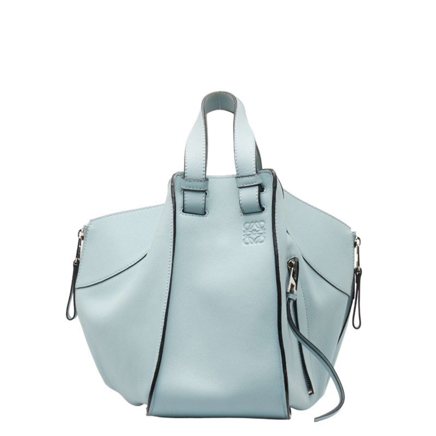 LOEWE Hammock Small Handbag Shoulder Bag Light Blue Leather