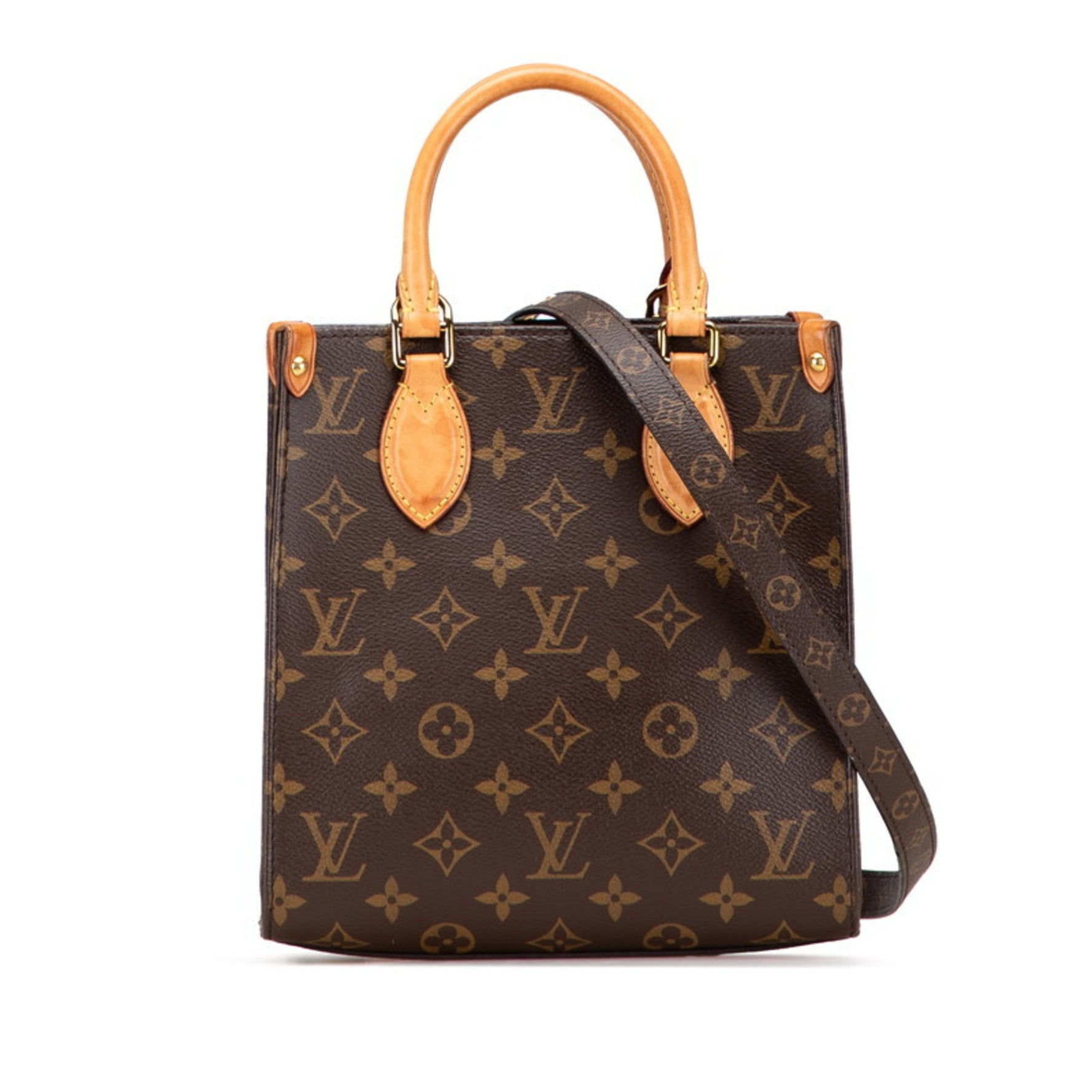Louis Vuitton Monogram Sac Plat BB Handbag/Shoulder Bag, Leather, LOUIS VUITTON
