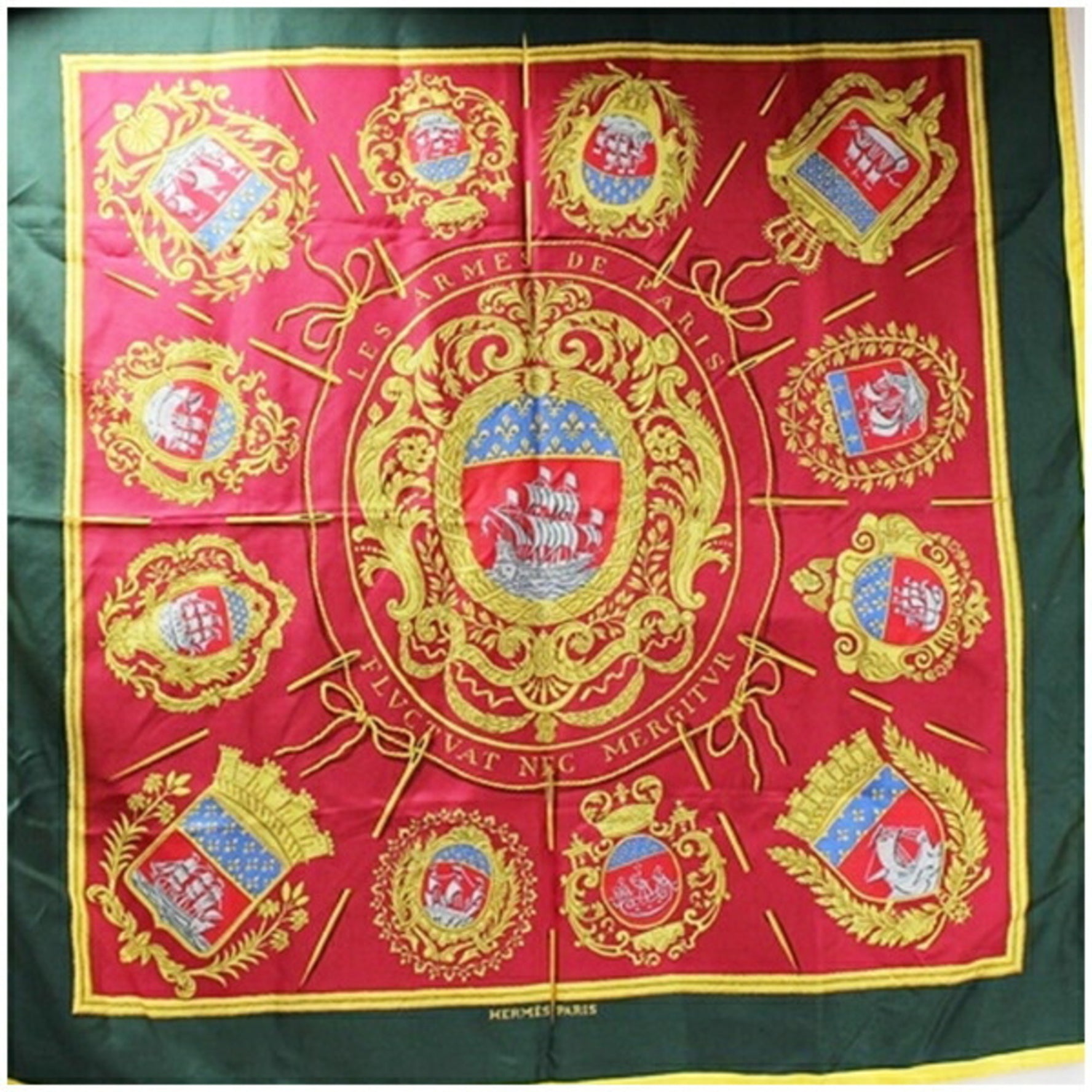 Hermes scarf muffler Carre 90 LES ARMES PARIS Paris emblem