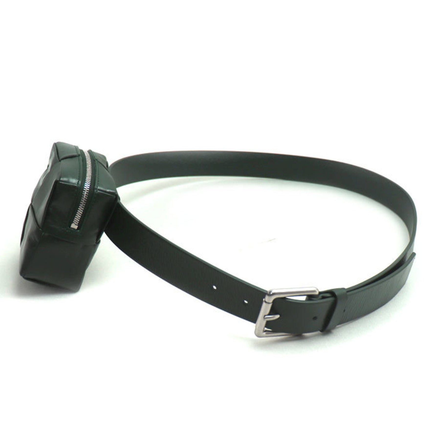 BOTTEGAVENETA Bottega Veneta Intrecciato Leather Belt Bag Waist Dark Green