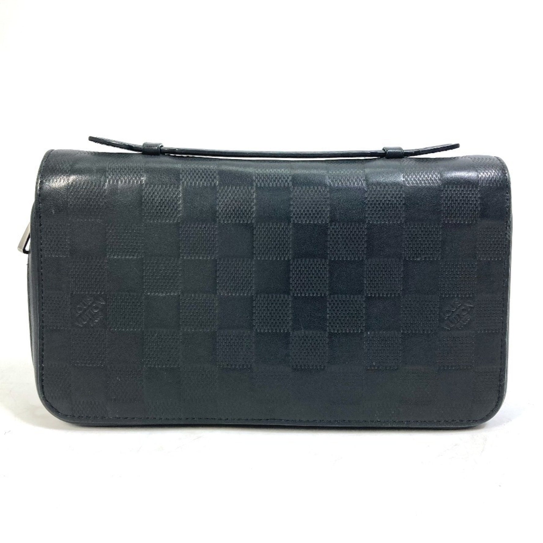 Louis Vuitton Damier Infini Zippy XL Clutch Bag Long Wallet Leather Noir Black
