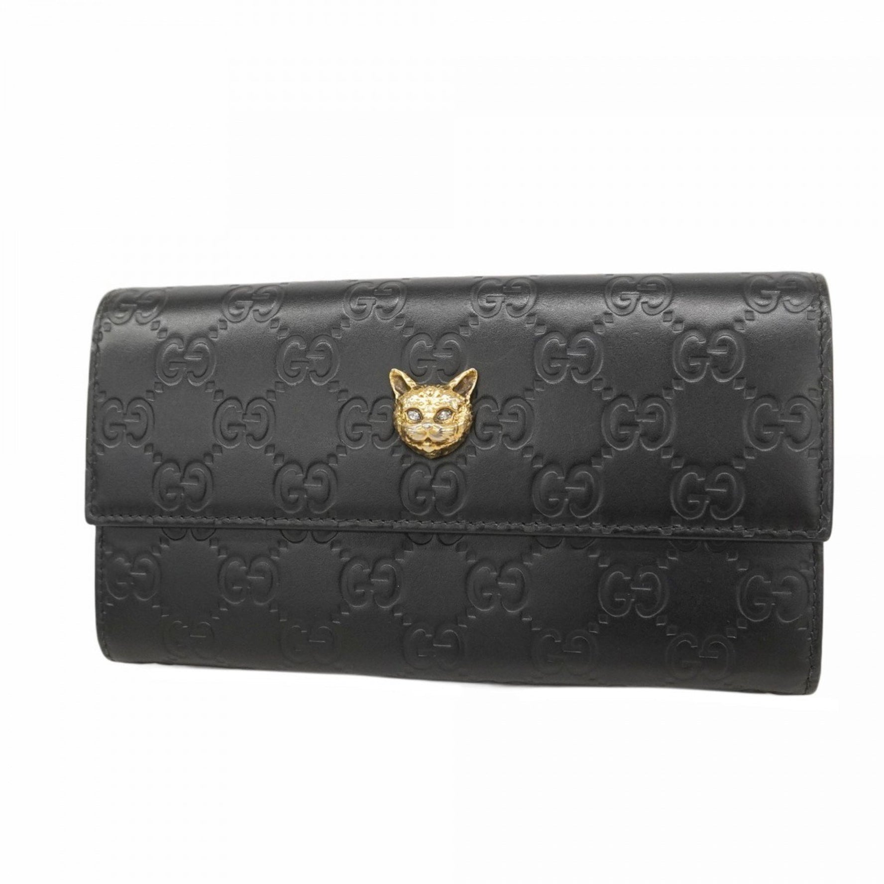 Gucci long wallet Guccissima leather