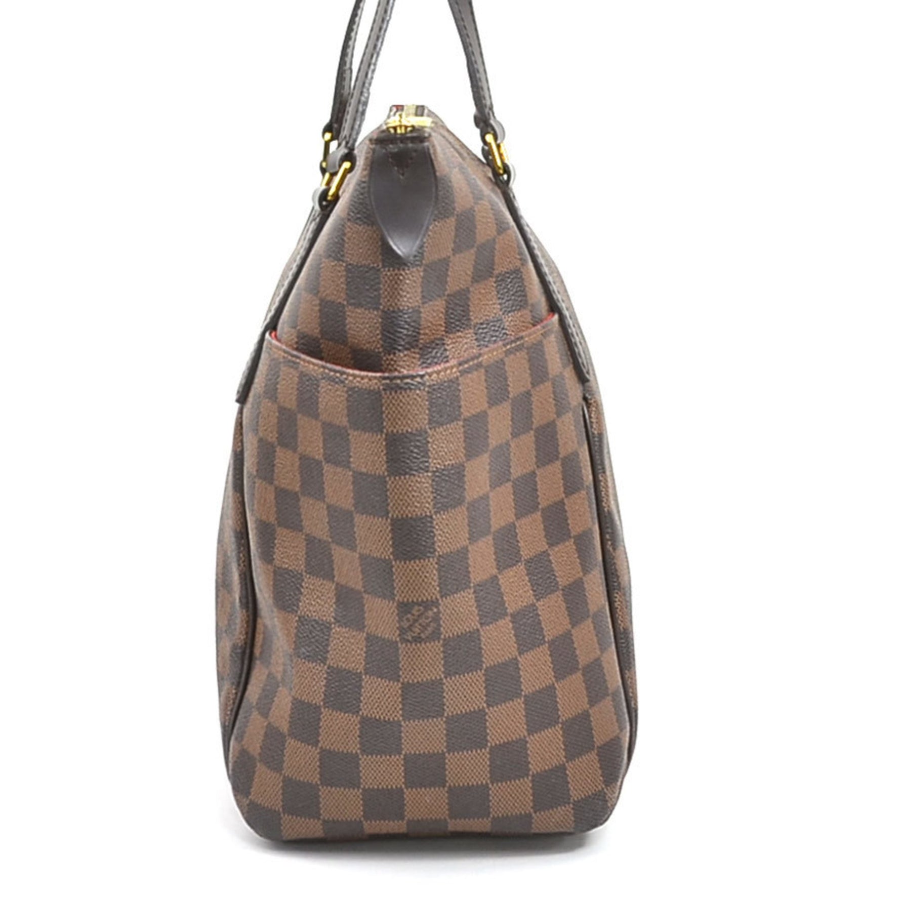 Louis Vuitton Damier Totally MM Shoulder Bag in Canvas, and Gold