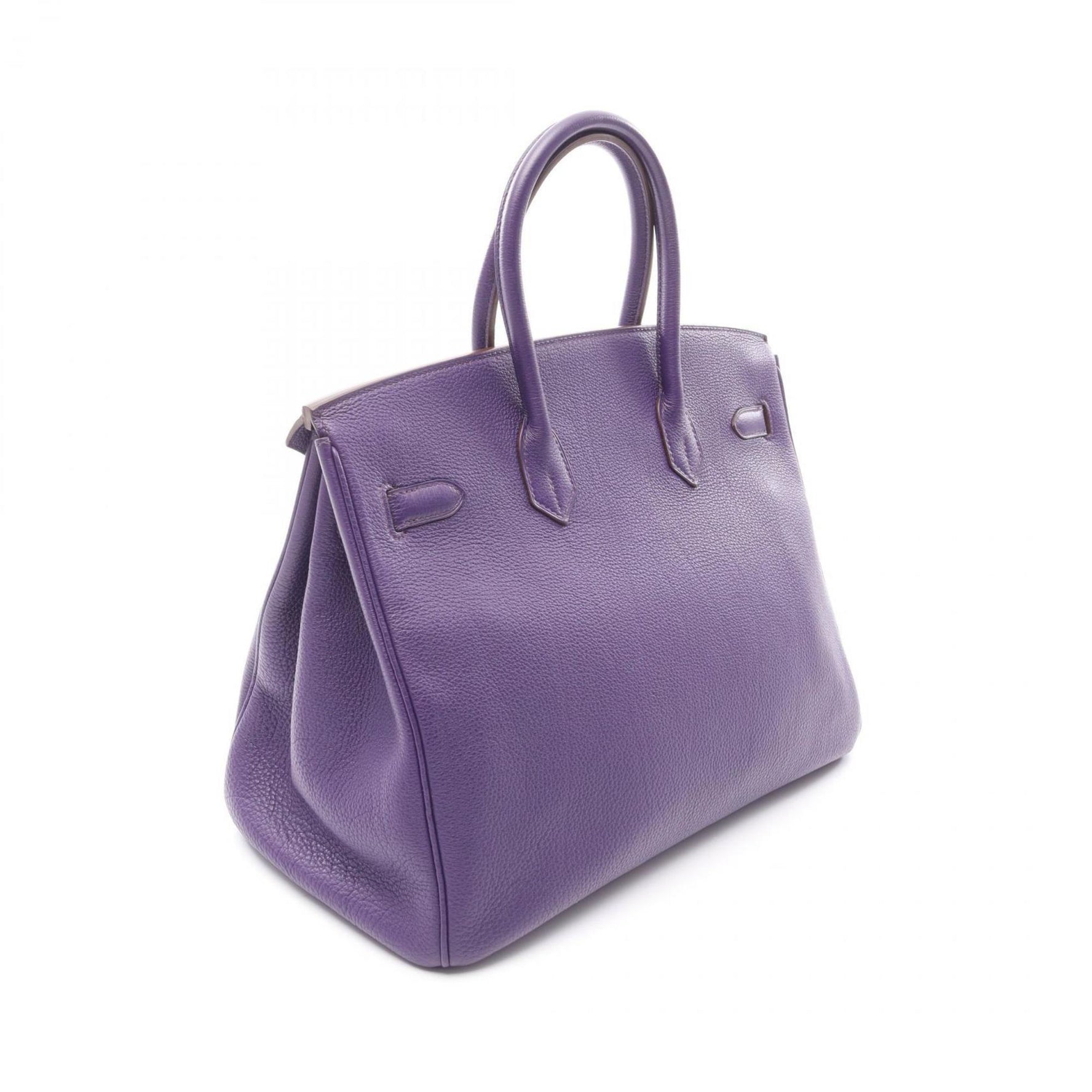 Hermes Birkin 35 handbag, leather Togo, women's, purple