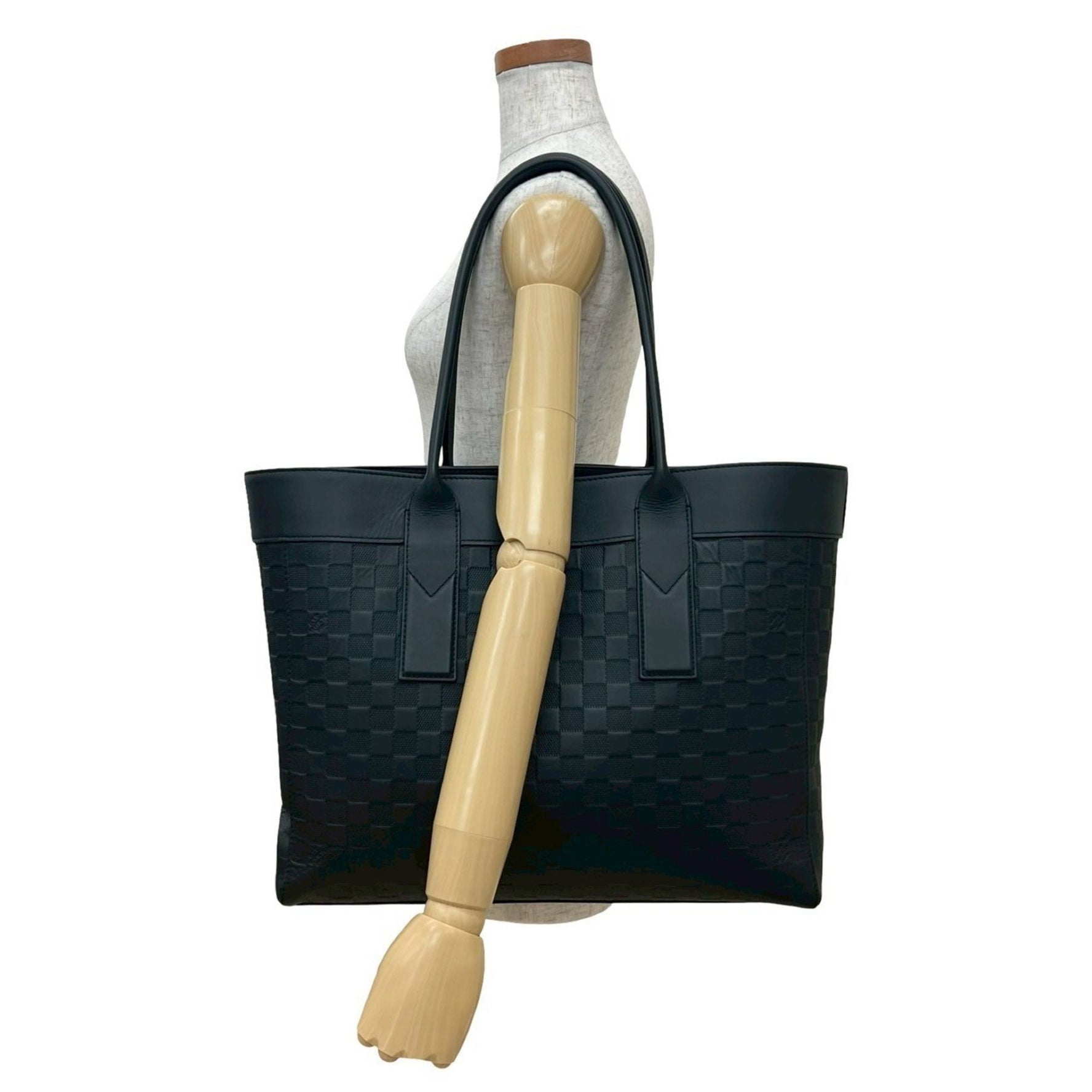 LOUIS VUITTON Caba Voyage Damier Infini Leather Tote Bag, Onyx Business Bag 479-6