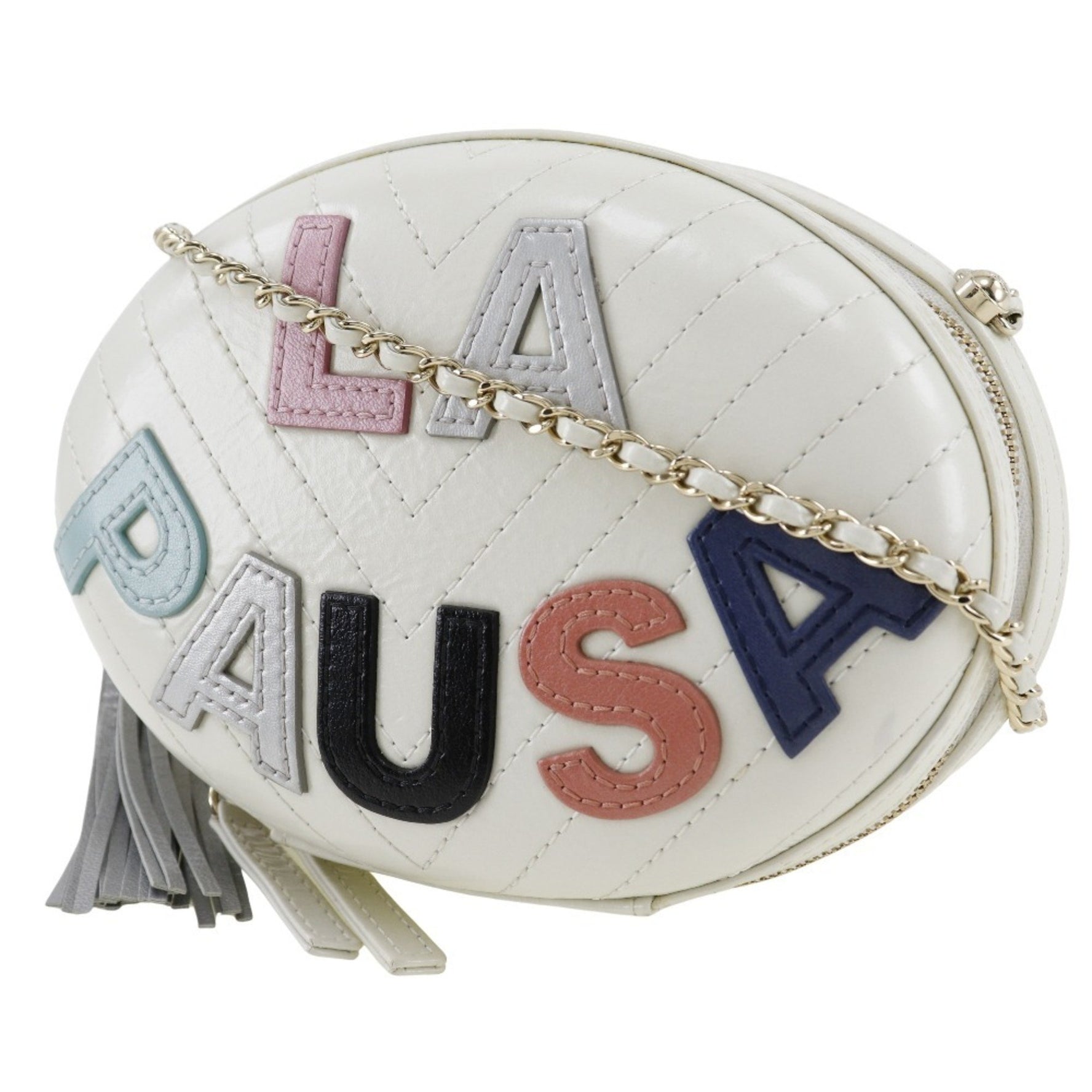 Chanel Chain Shoulder Bag La Pausa Calfskin Double ChainShoulder