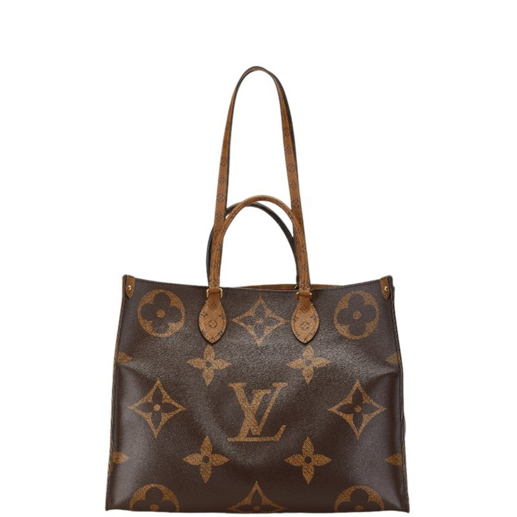 Louis Vuitton Monogram Reverse On the Go MM Handbag Shoulder Bag PVC Leather