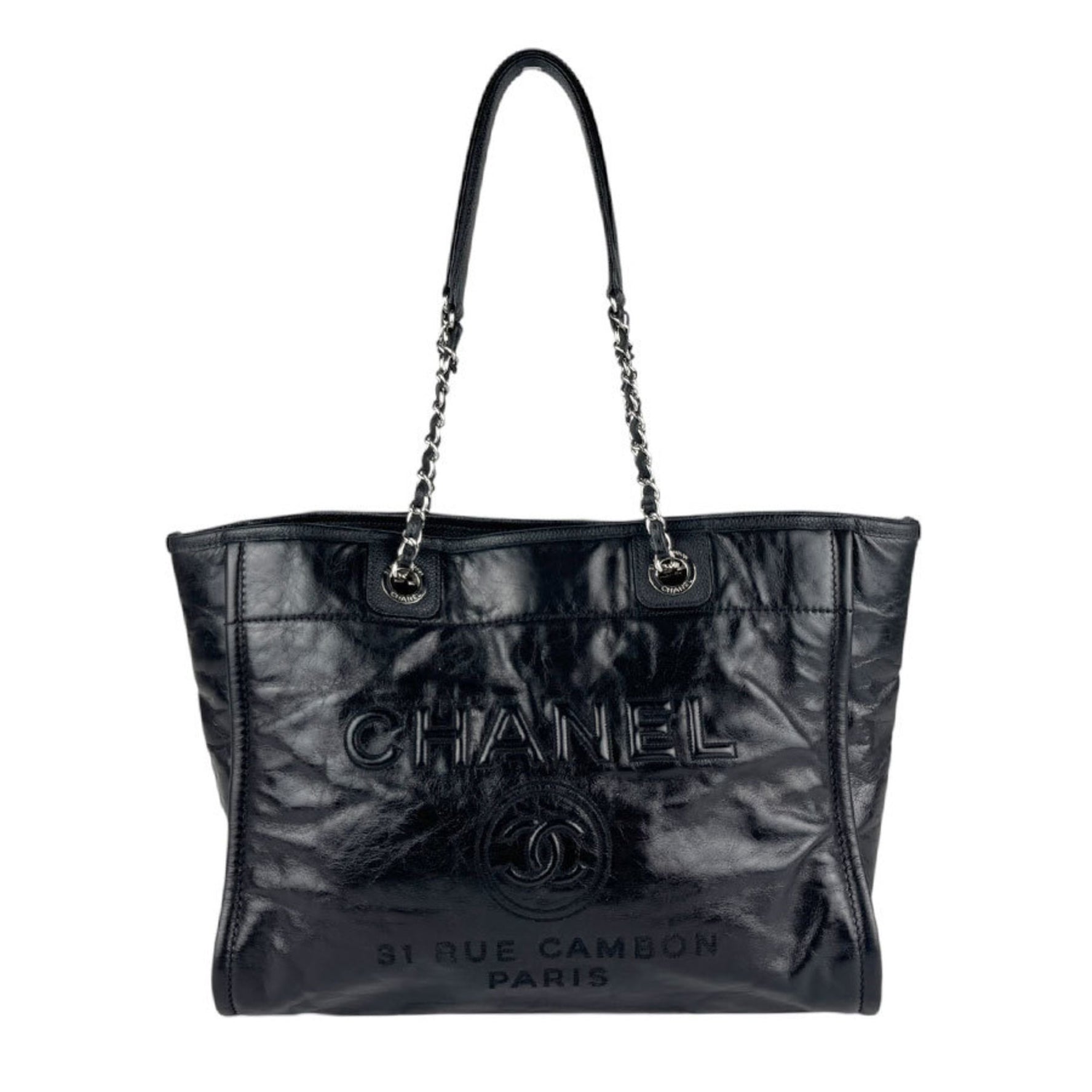 CHANEL Deauville MM Shoulder Bag in Leather