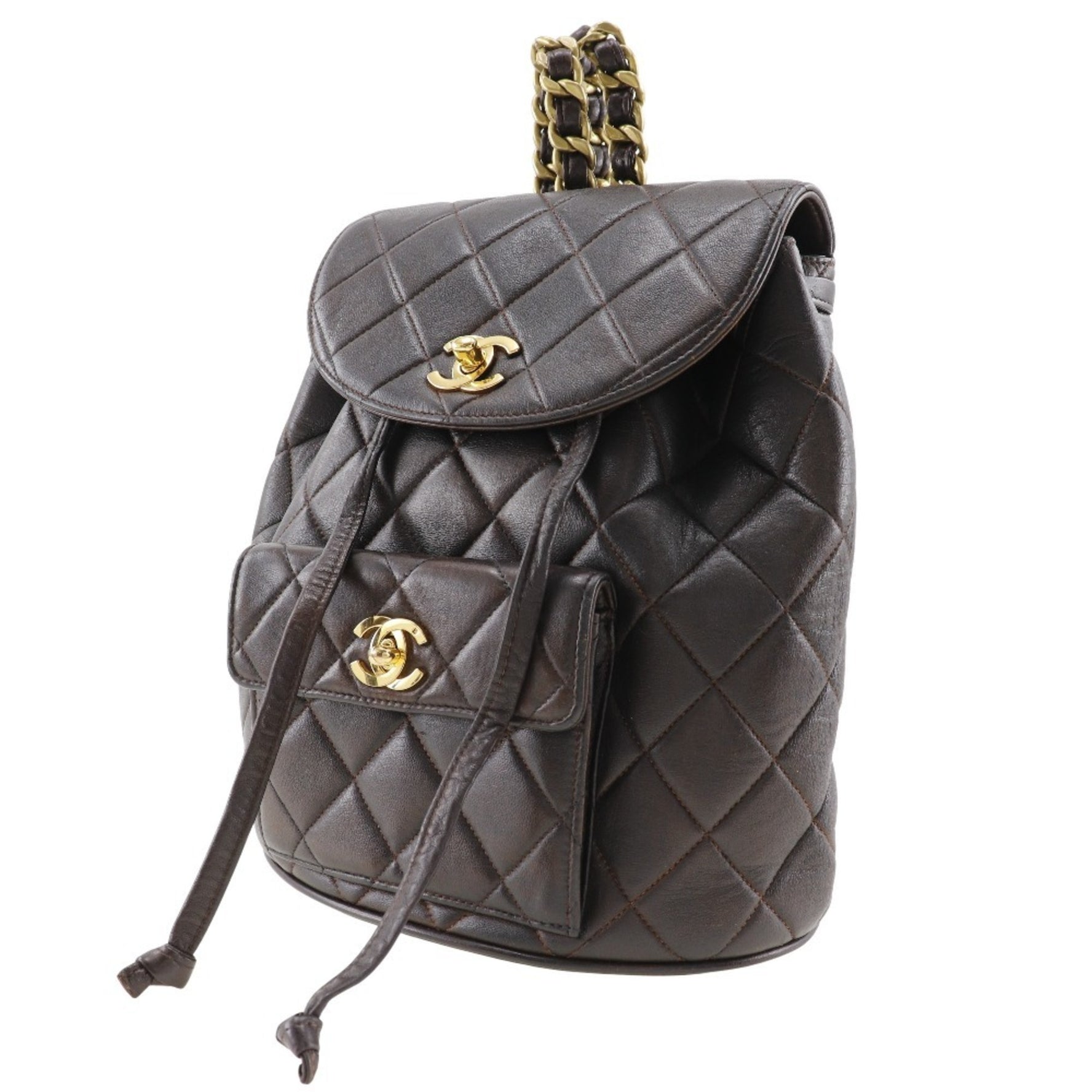 Chanel Matelasse Backpack/Daypack Coco Mark Lambskin Turnlock