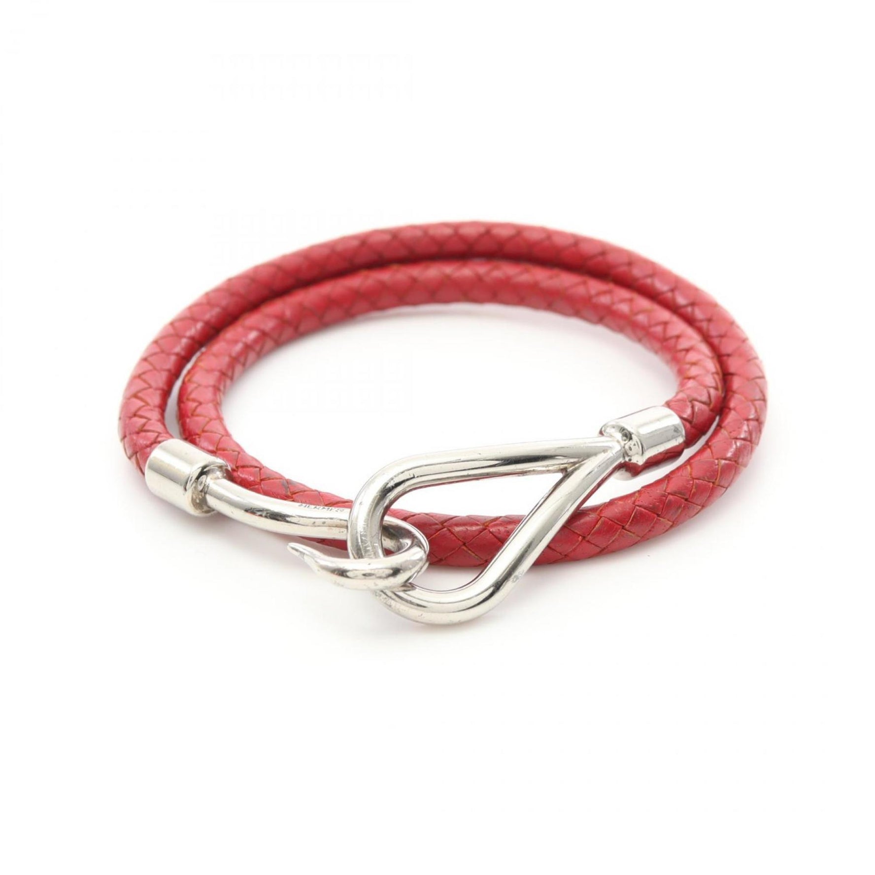 Hermes Hermès Jumbo Choker Bracelet, Leather, Red