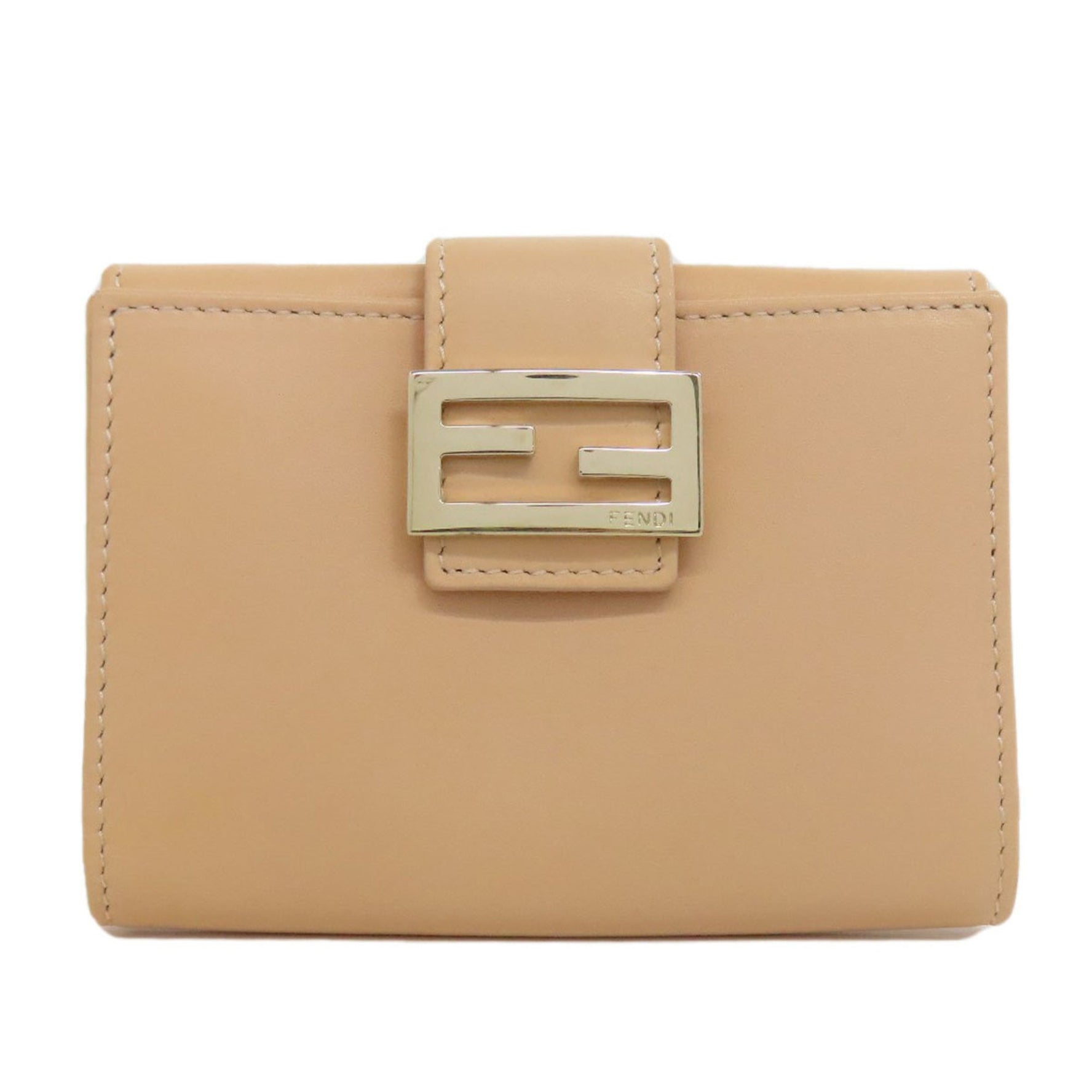 FENDI Business Card Holder/Card Case Leather