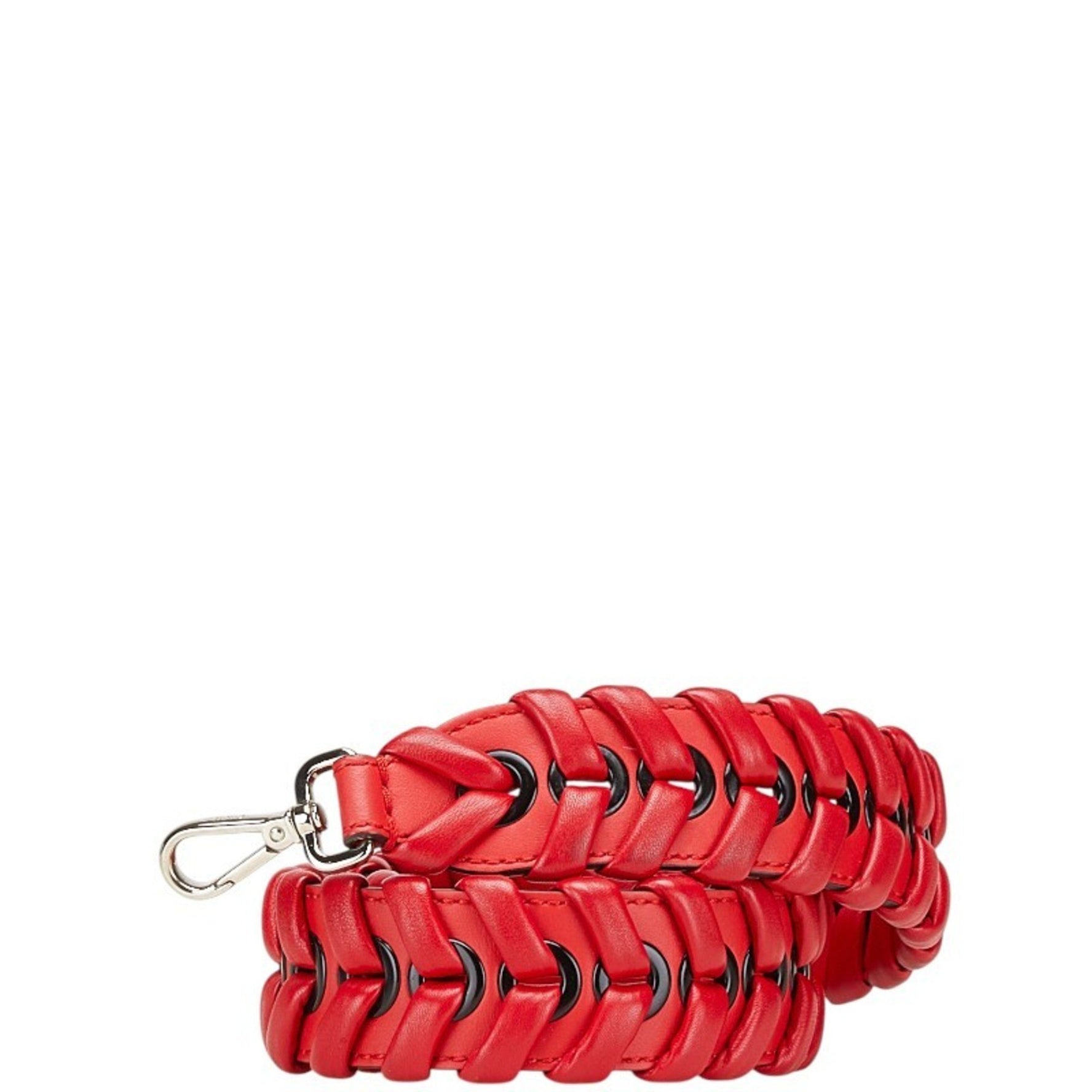 Fendi Strap You Shoulder Red Leather
