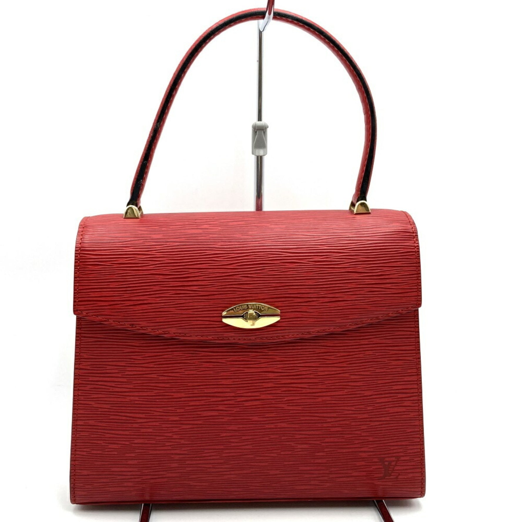 Louis Vuitton Malesherbes Handbag Castilian Red Epi Leather