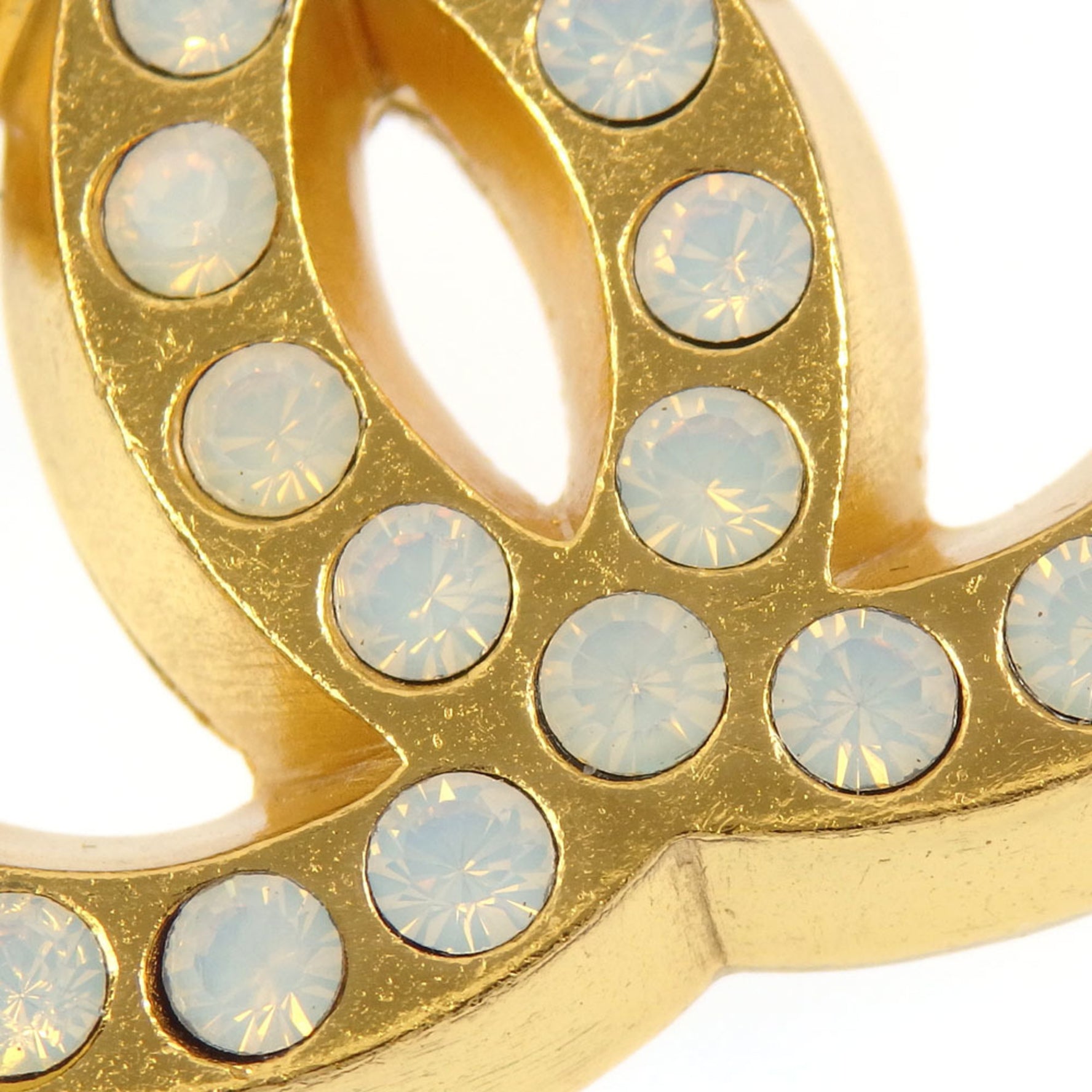 Chanel Coco Mark Brooch Rhinestone, Faux Pearl, Metal, 02 Pieces