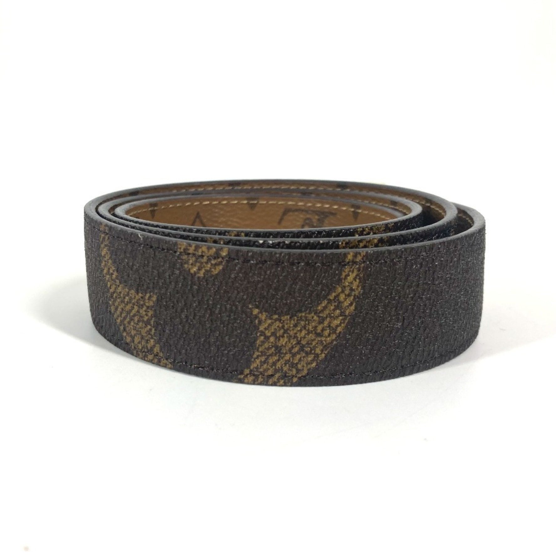 Louis Vuitton Monogram Reverse Santur LV Iconic Accessory Belt Canvas Men's Beige
